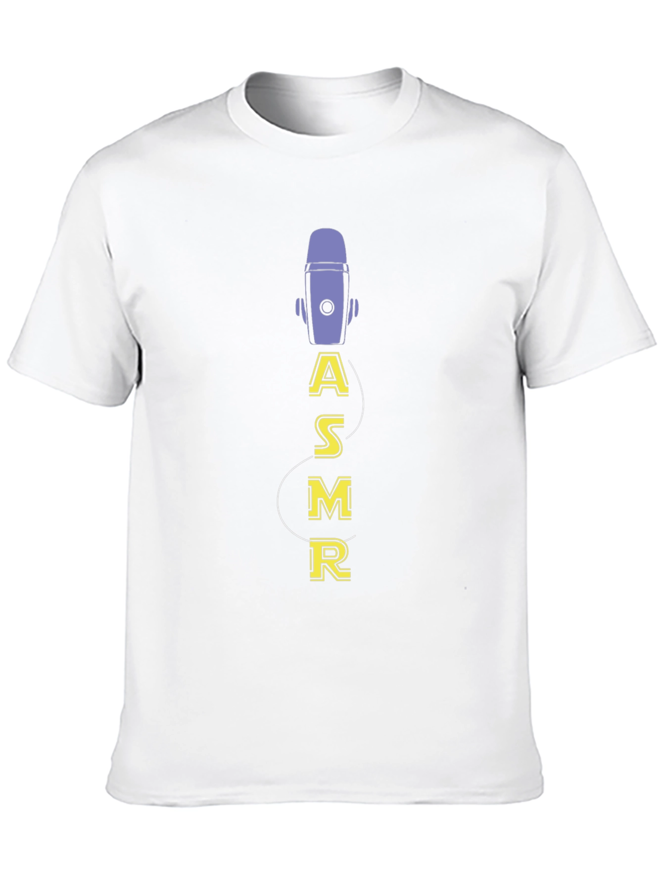 Black ASMR Microphone Graphic Black Tee view 10