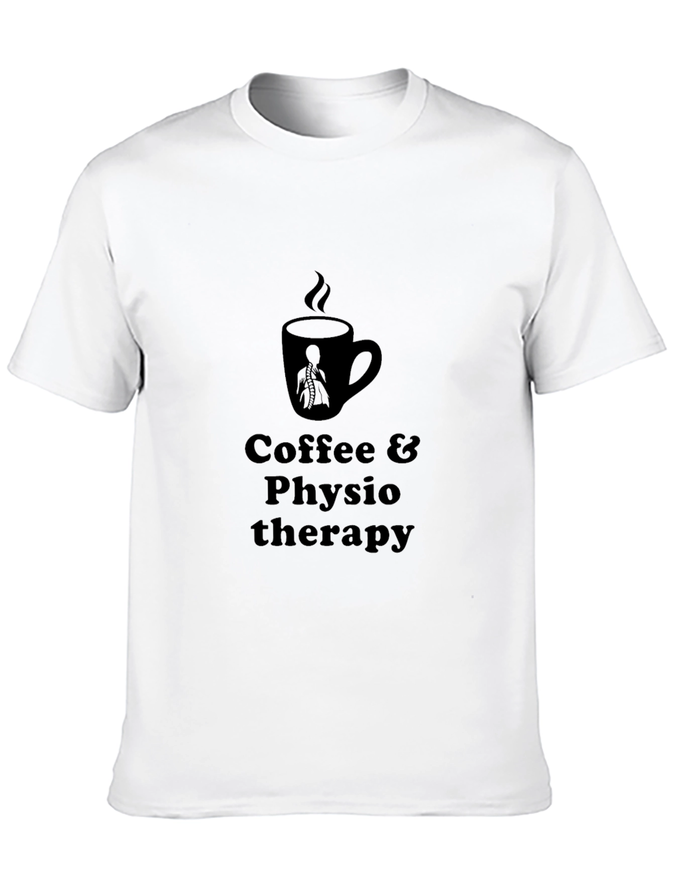 Black Coffee & Physiotherapy Black T-Shirt view 10