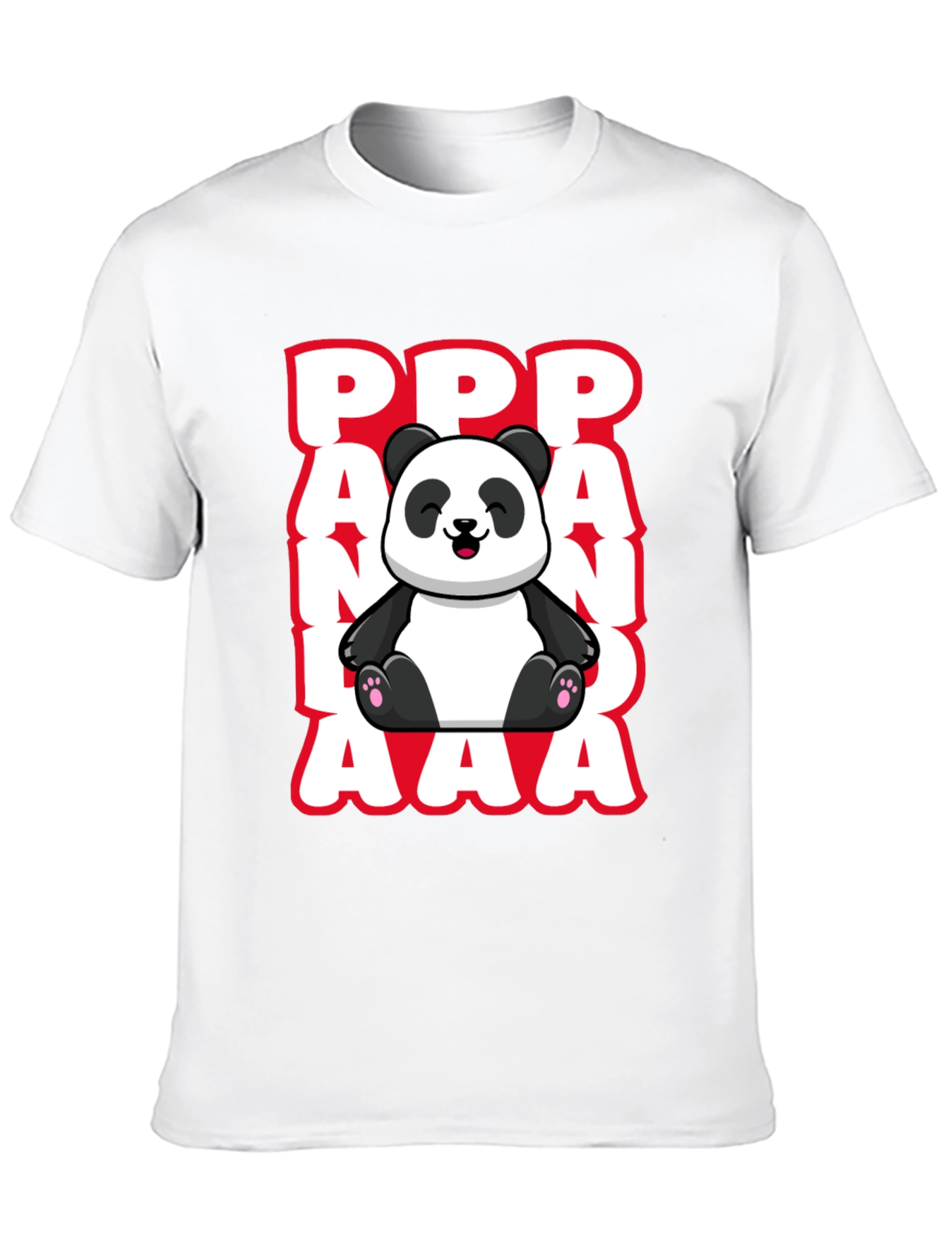 Black Cute Panda T-Shirt - PPP AAA Design view 10