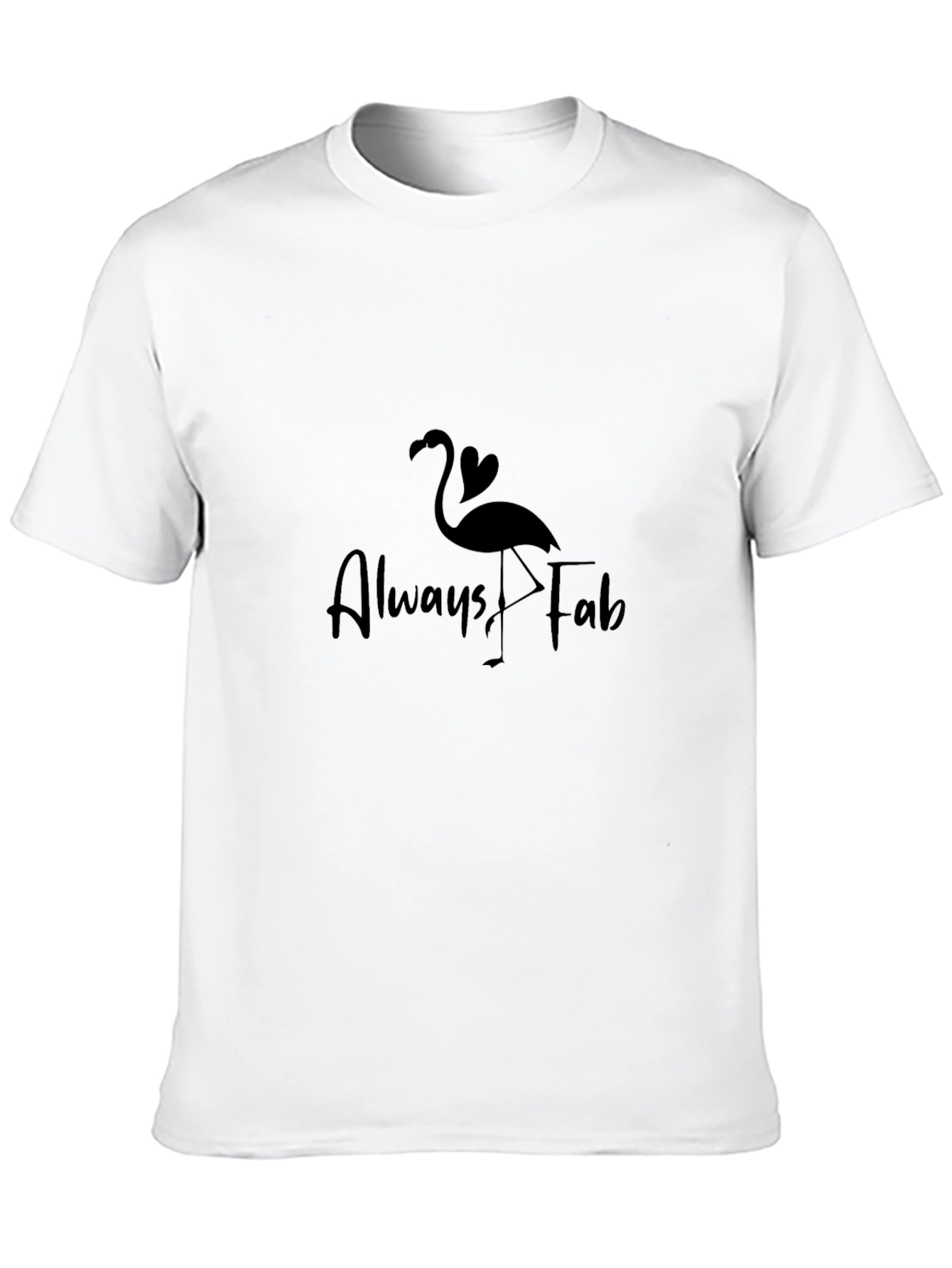 Black Always Fab Flamingo Graphic Tee - Black view 10