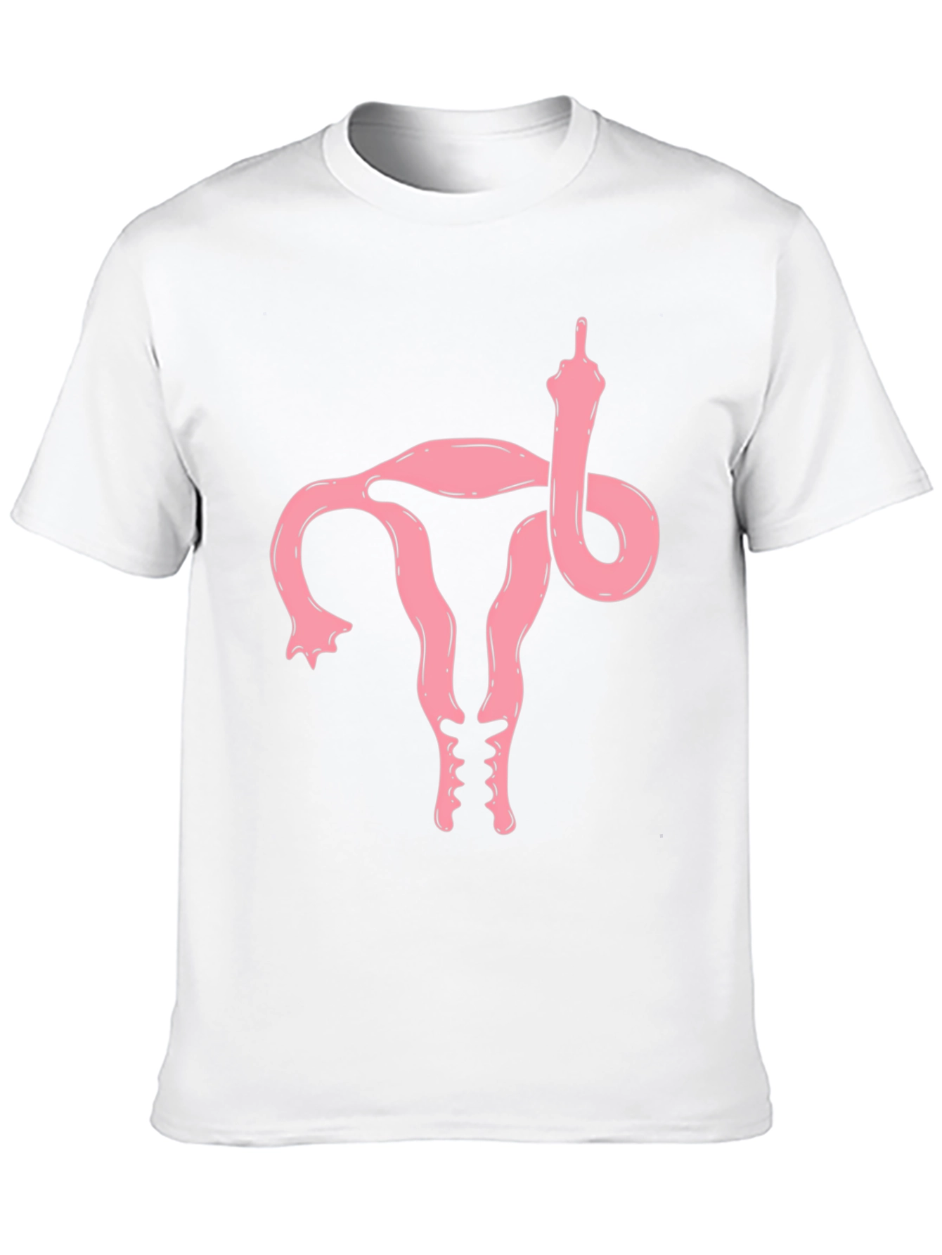 Black Uterus Middle Finger Graphic T-Shirt - Protest Tee view 10