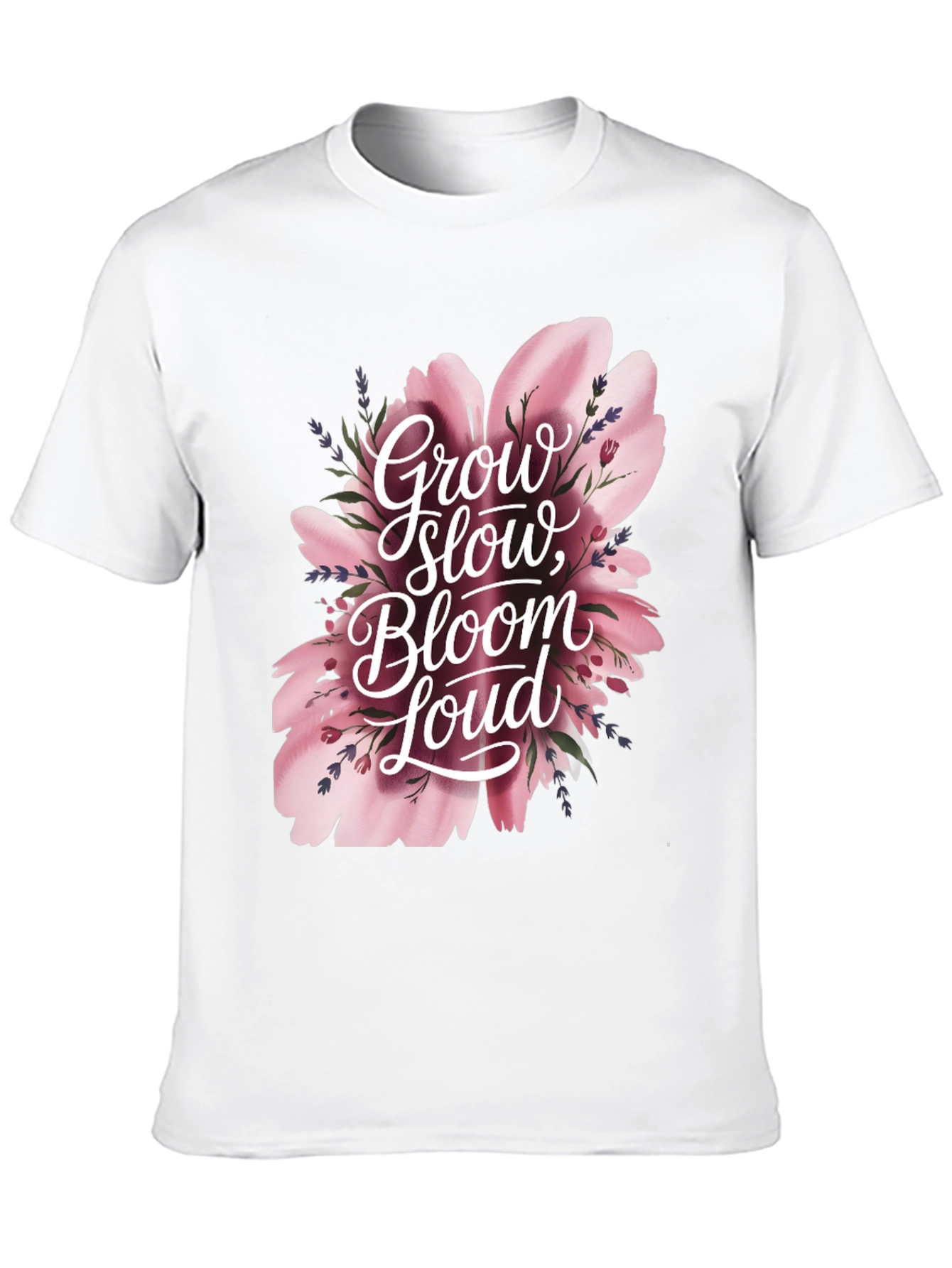 Black Grow Slow Bloom Loud Graphic Tee view 10