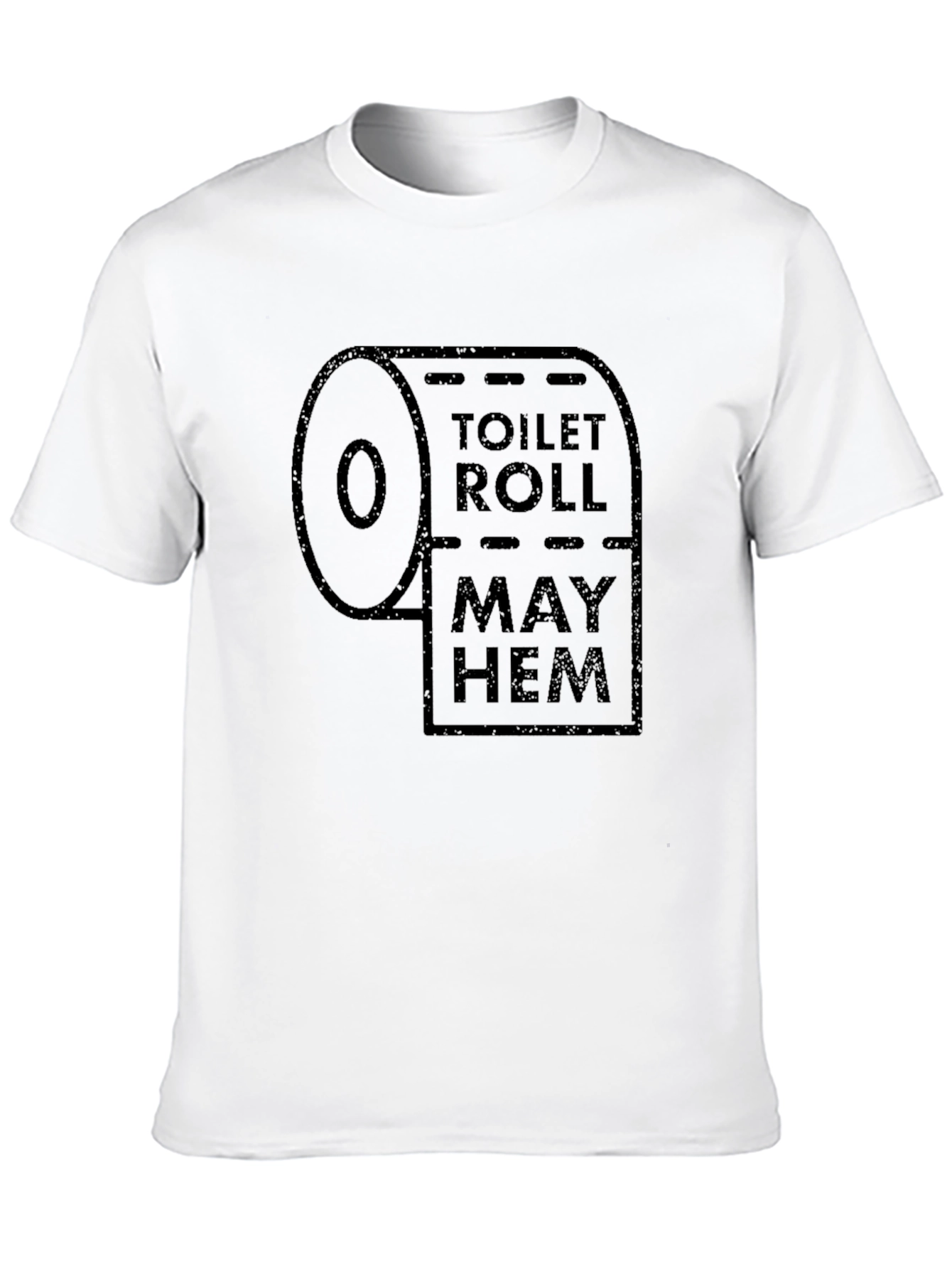 Black Toilet Roll Mayhem T-Shirt - Funny Graphic Tee view 10