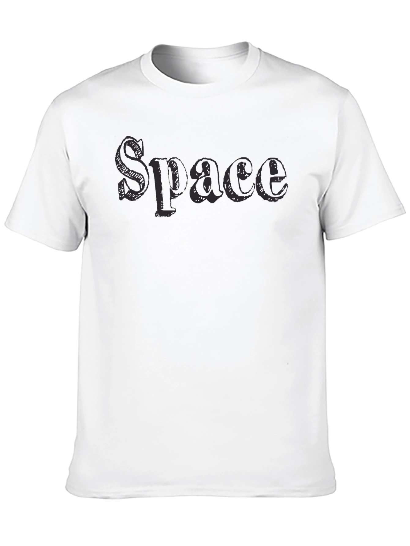 Black Space Graphic Print Black Cotton T-Shirt view 10