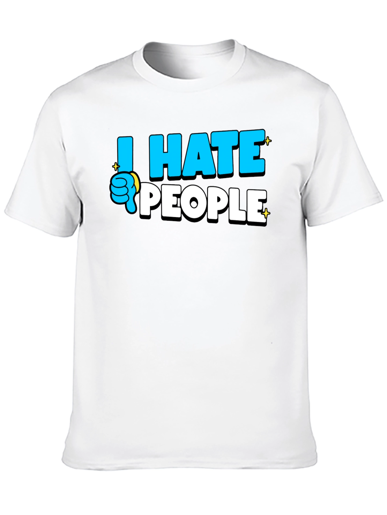 Black I Hate People Graphic T-Shirt - Black view 10