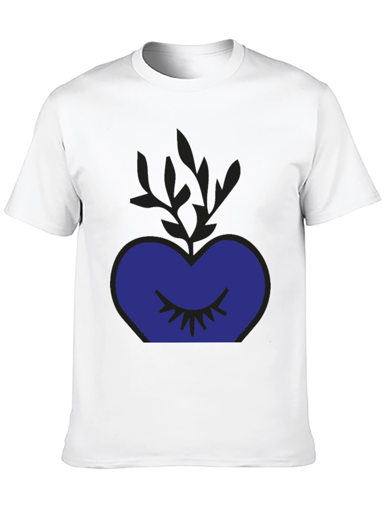 Black Mystic Heart Graphic Tee - Black Cotton Blend Shirt view 10