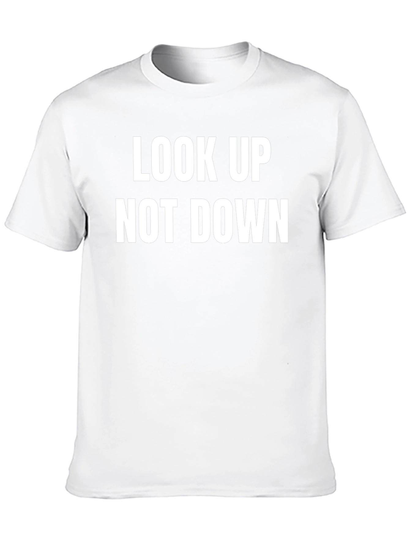 Black Look Up Not Down Graphic Tee - Motivational Shirt view 10