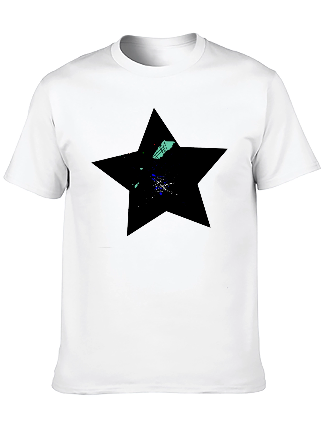 Black Black Star Graphic Tee - Modern Casual Wear view 10