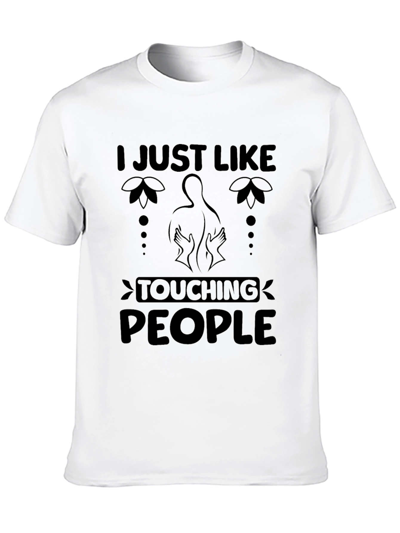 Black Touching People Massage Therapy T-Shirt view 10
