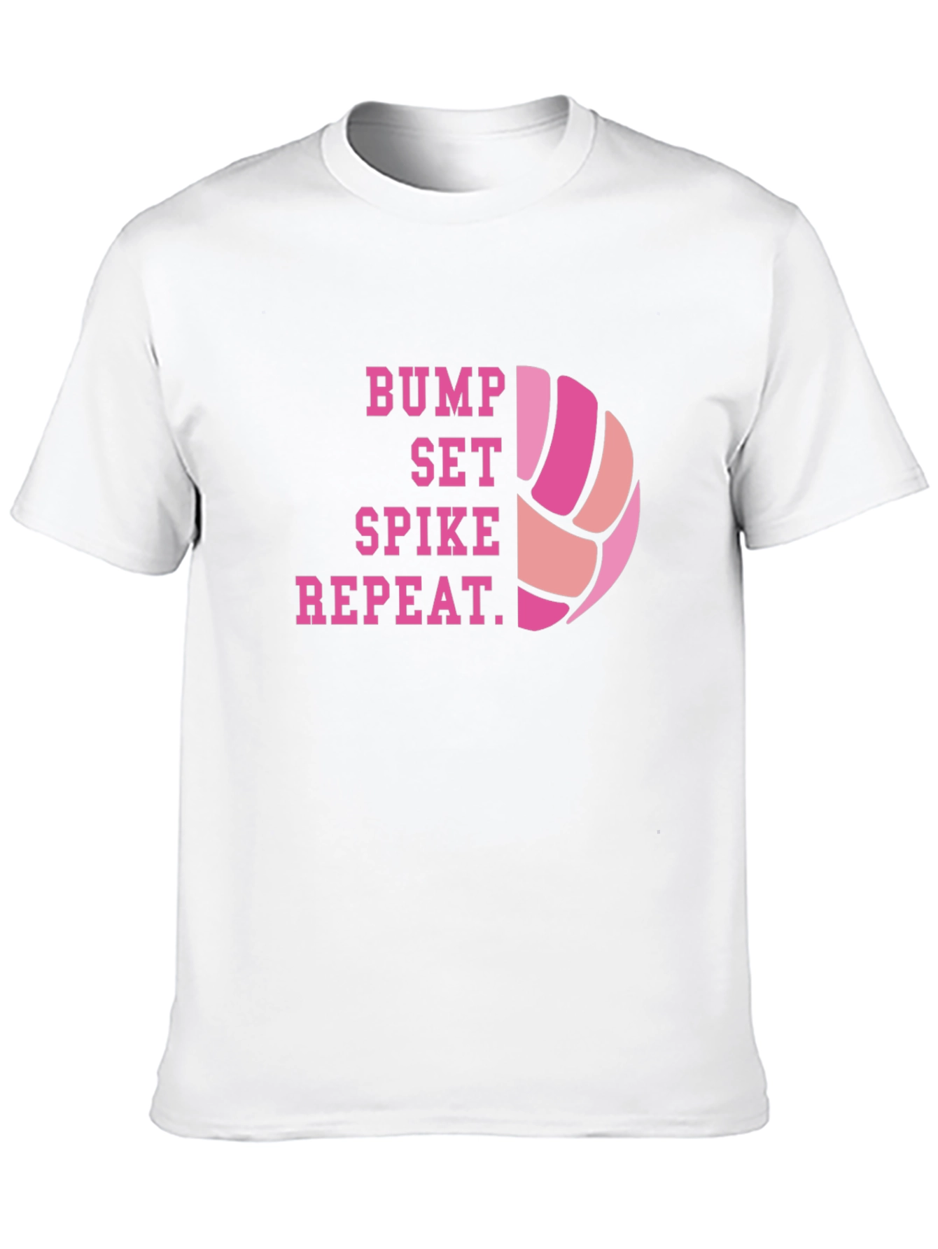 Black Volleyball Bump Set Spike Repeat Graphic Tee view 10