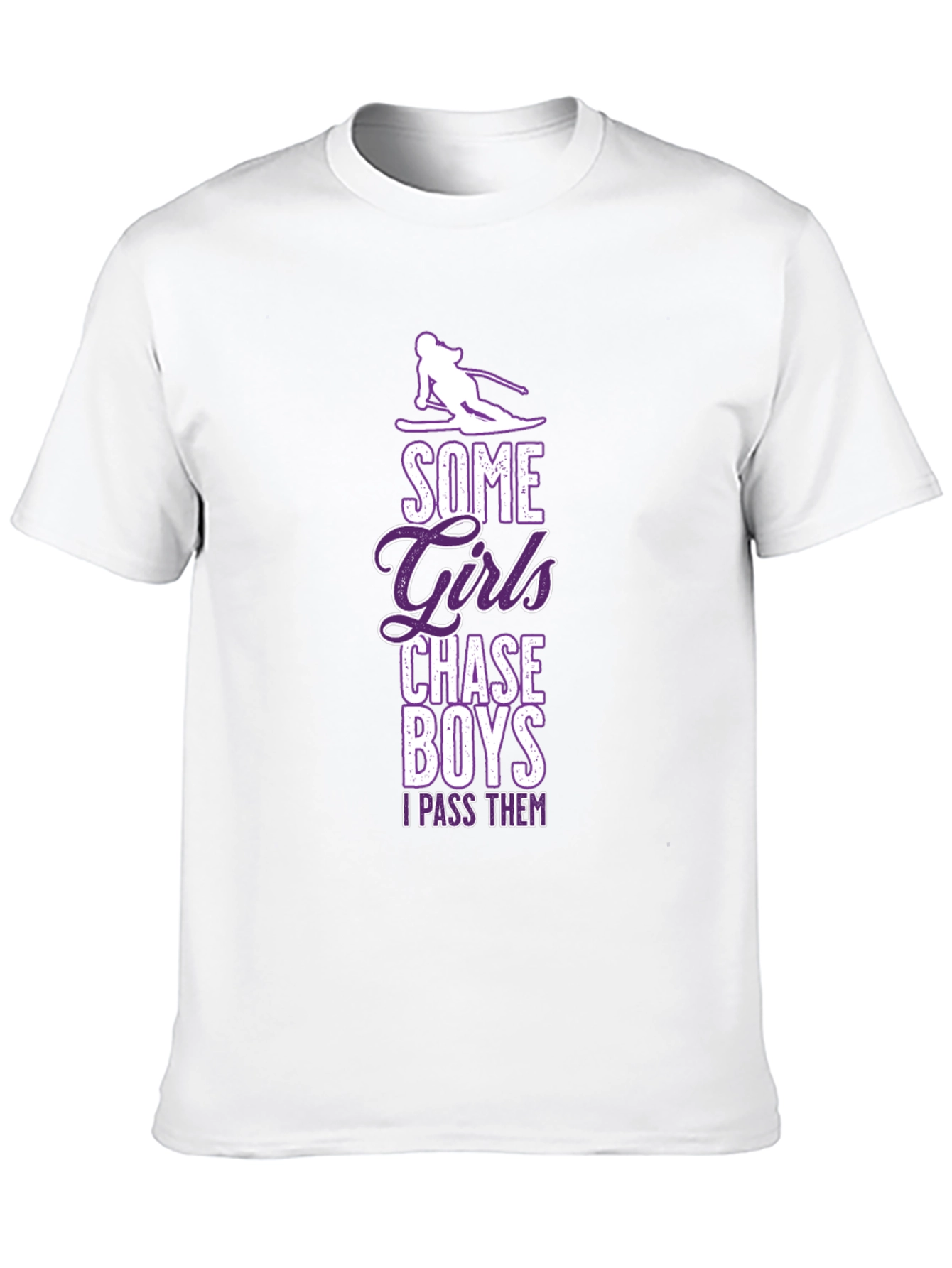 Black Girls Chase Boys Ski T-Shirt - I Pass Them view 10