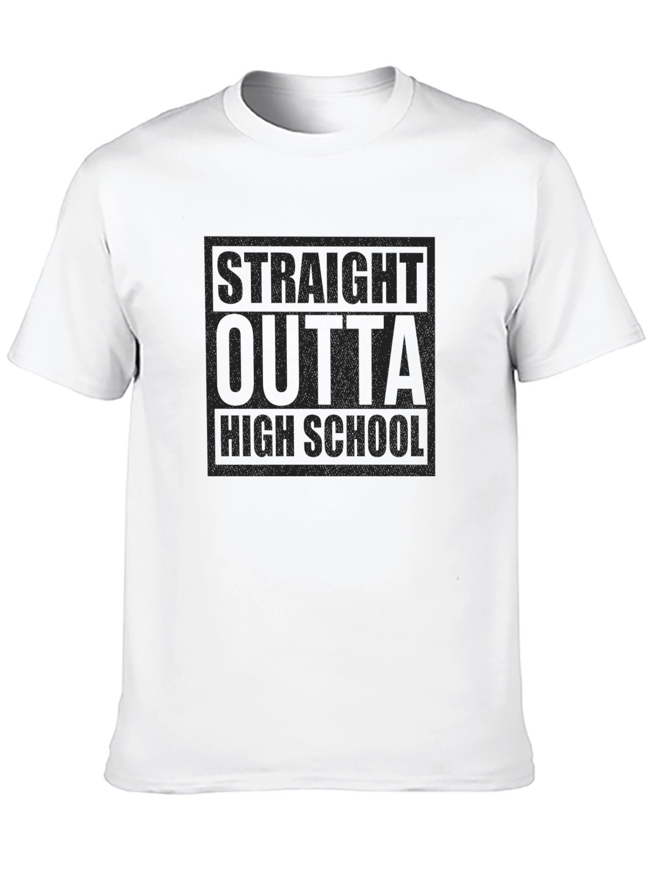 Black Straight Outta High School T-Shirt view 10