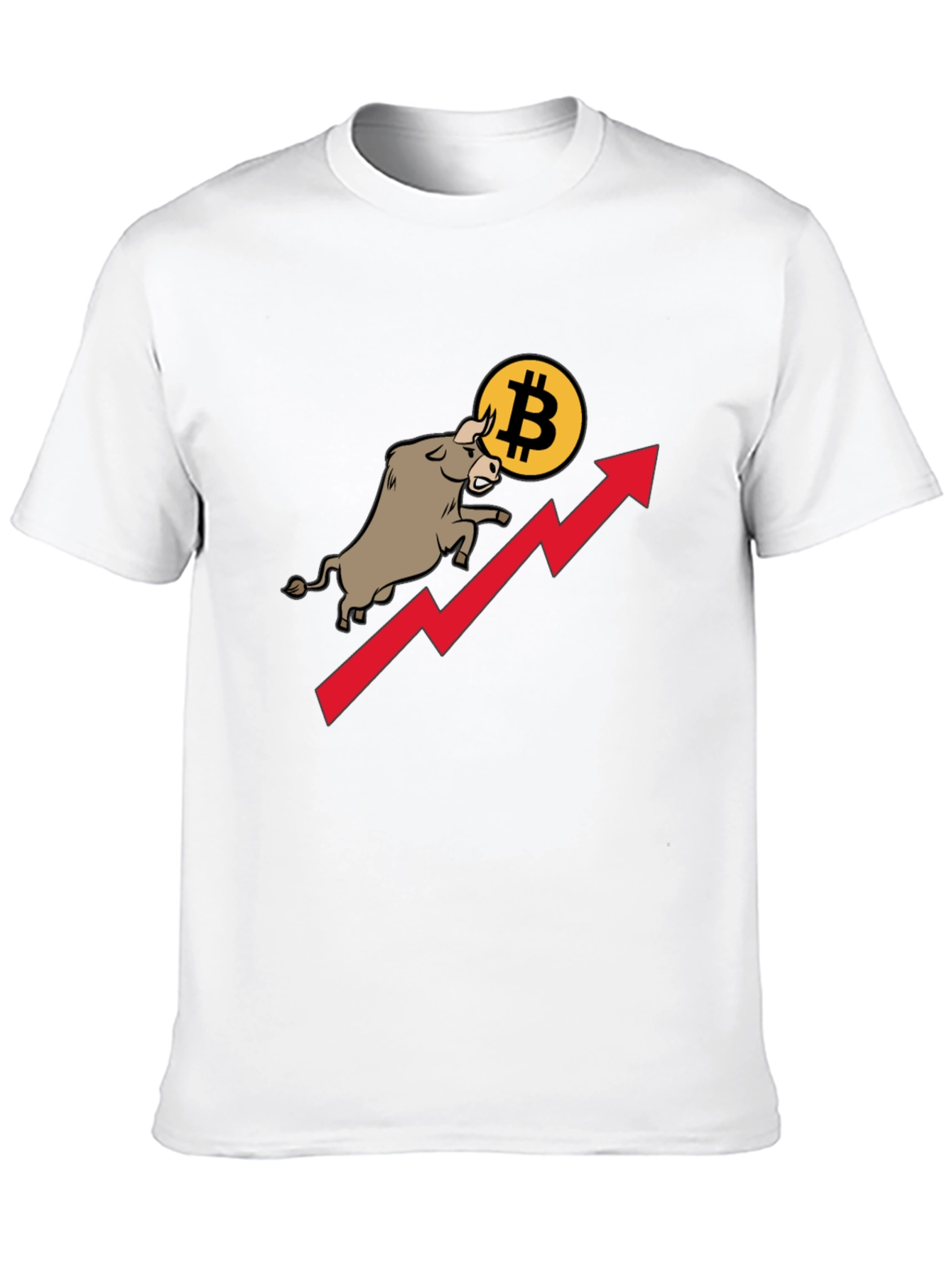 Black Bitcoin Bull Run Black T-Shirt view 10