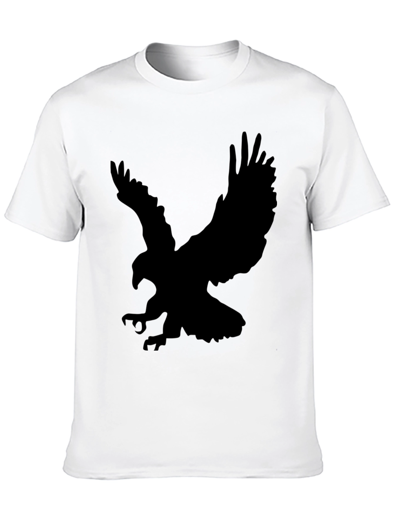 Black Eagle Silhouette Black T-Shirt view 10