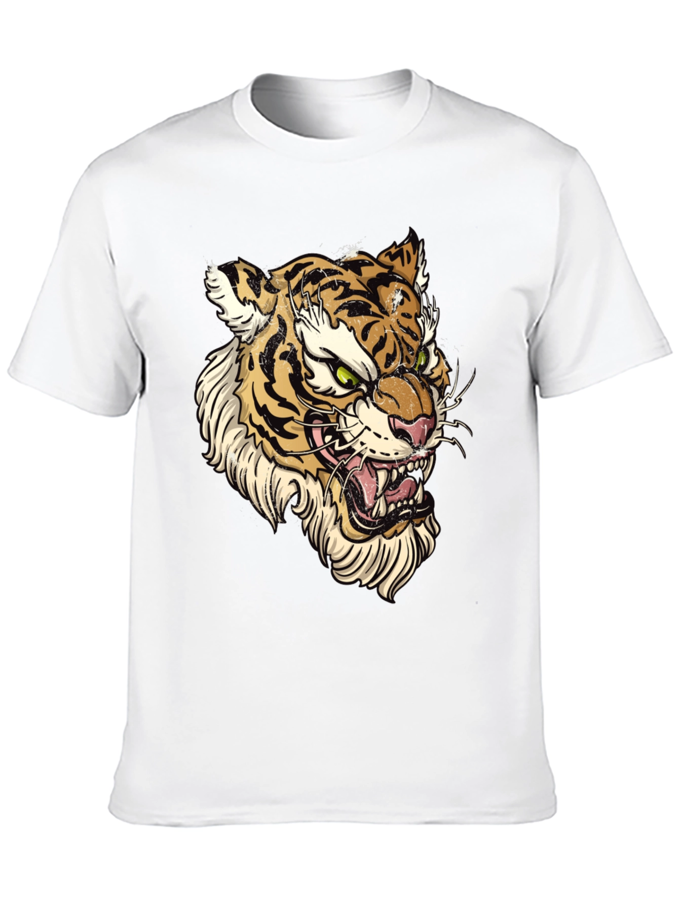 Black Tiger Graphic Print Black T-Shirt view 10