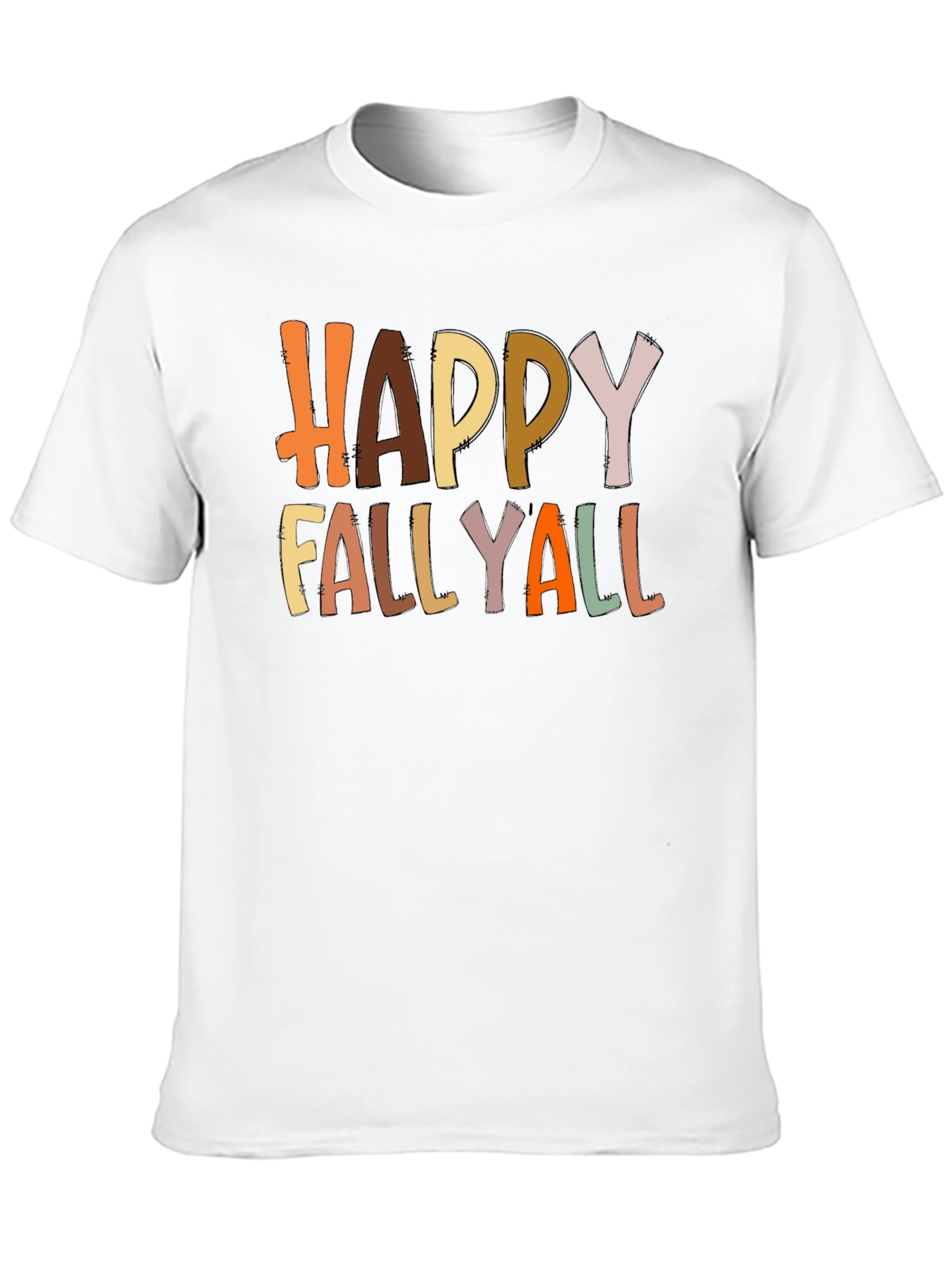 Black Happy Fallyall Graphic Tee - Fall Season Shirt view 10