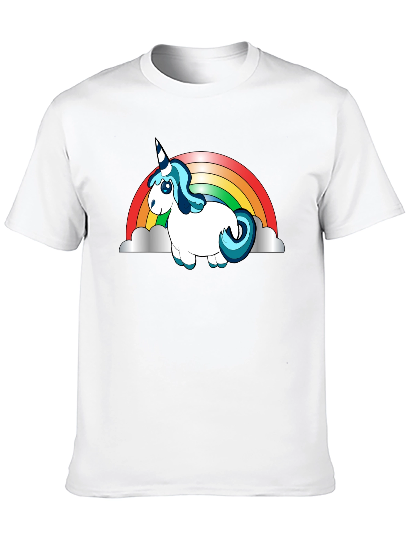 Black Unicorn Rainbow Graphic Tee view 10