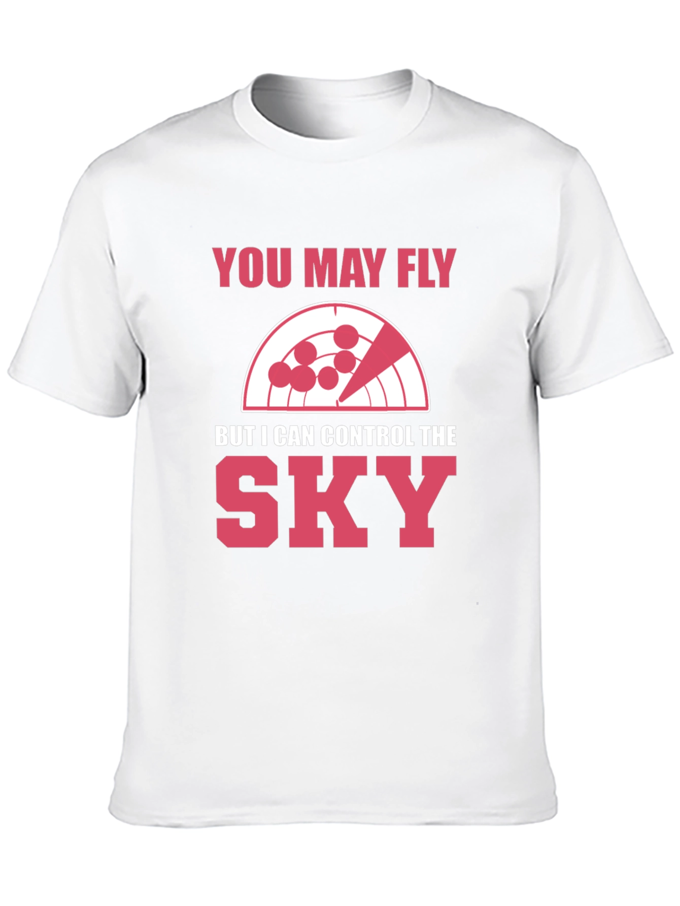 Black Control the Sky T-Shirt - Radar Design view 10