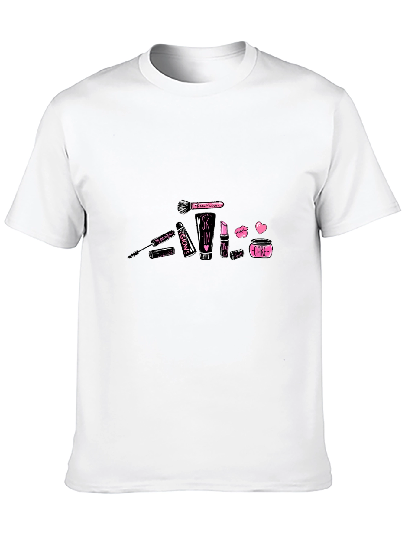 Black Makeup Graphic Tee - Black Cotton Blend view 10