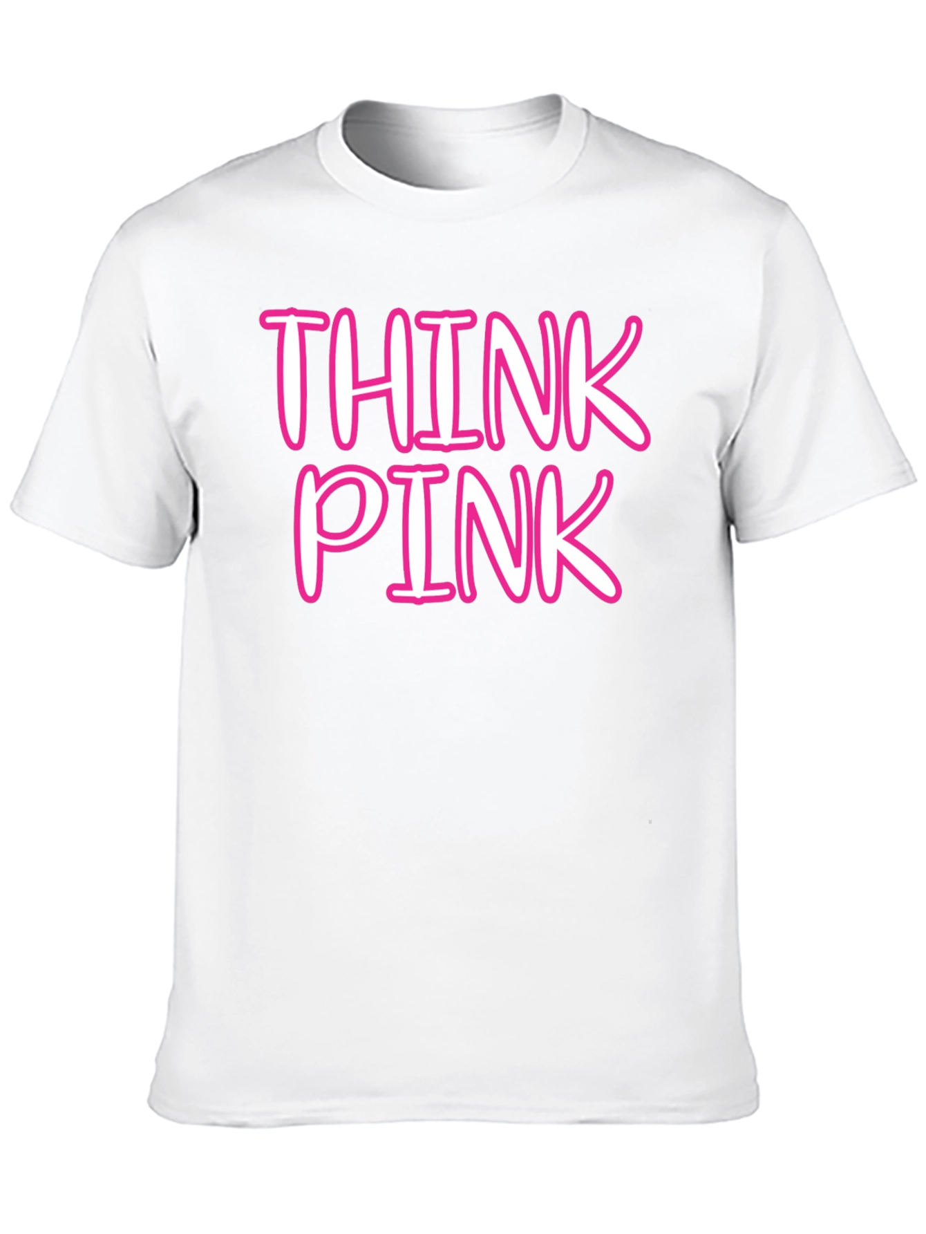Black Think Pink Crew Neck Tee view 10