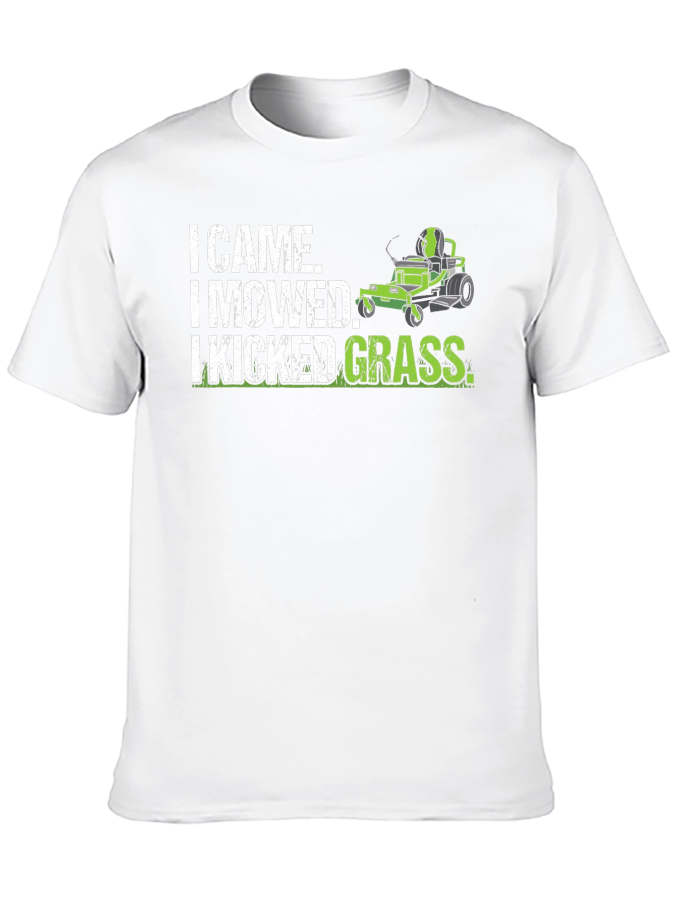 Black I Came I Mowed I Kicked Grass Black T-Shirt view 10
