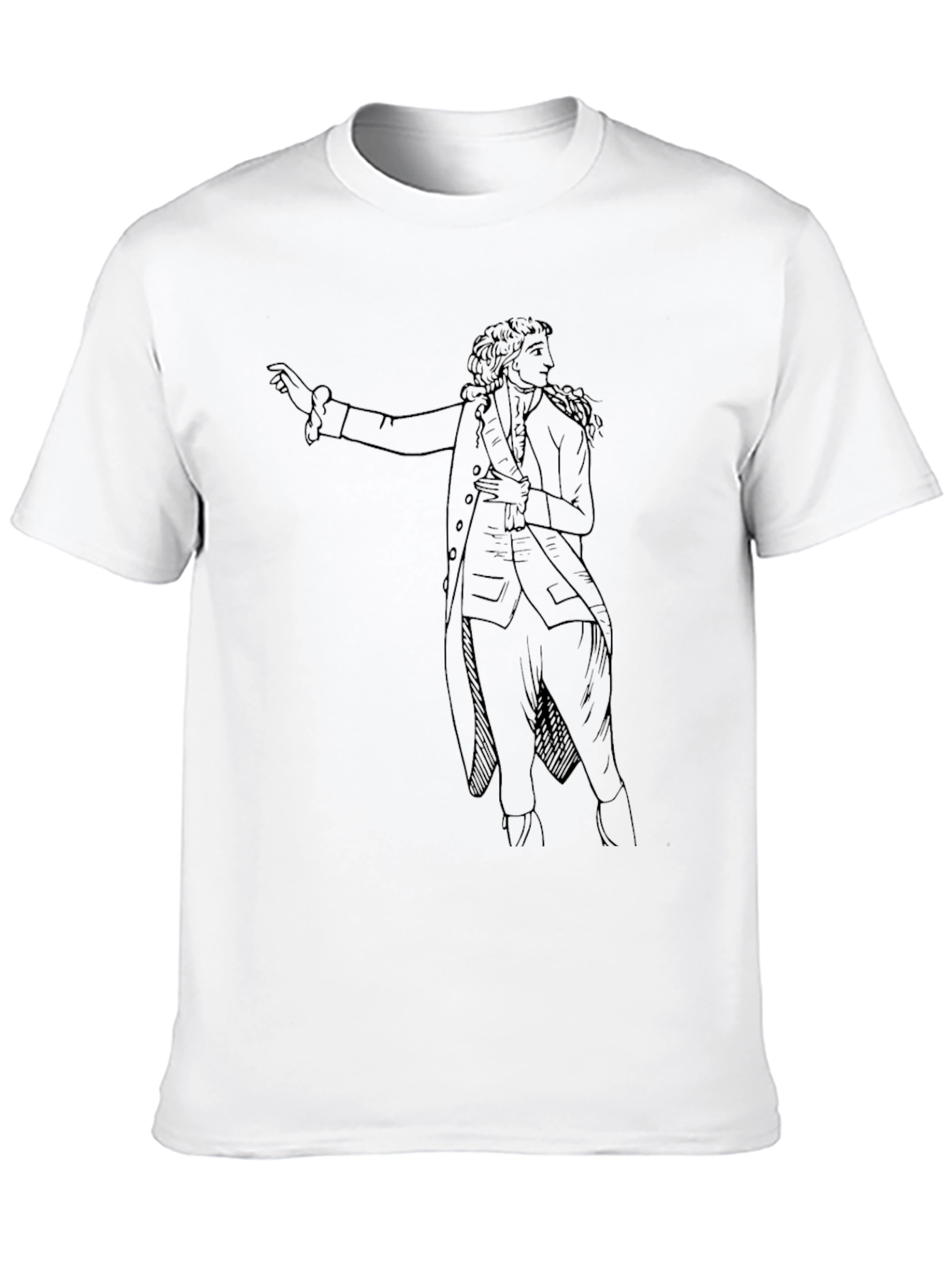 Black Historical Silhouette Graphic Tee - Black view 10