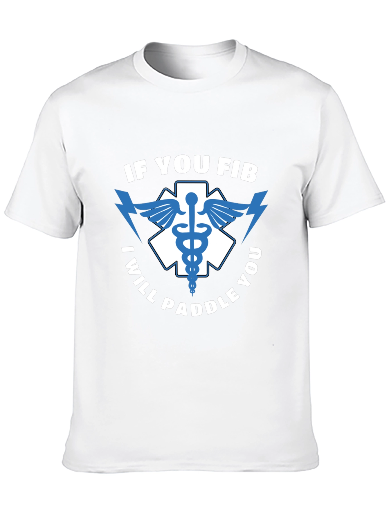 Black If You Fib I Will Paddle You T-Shirt - Funny EMS Tee view 10