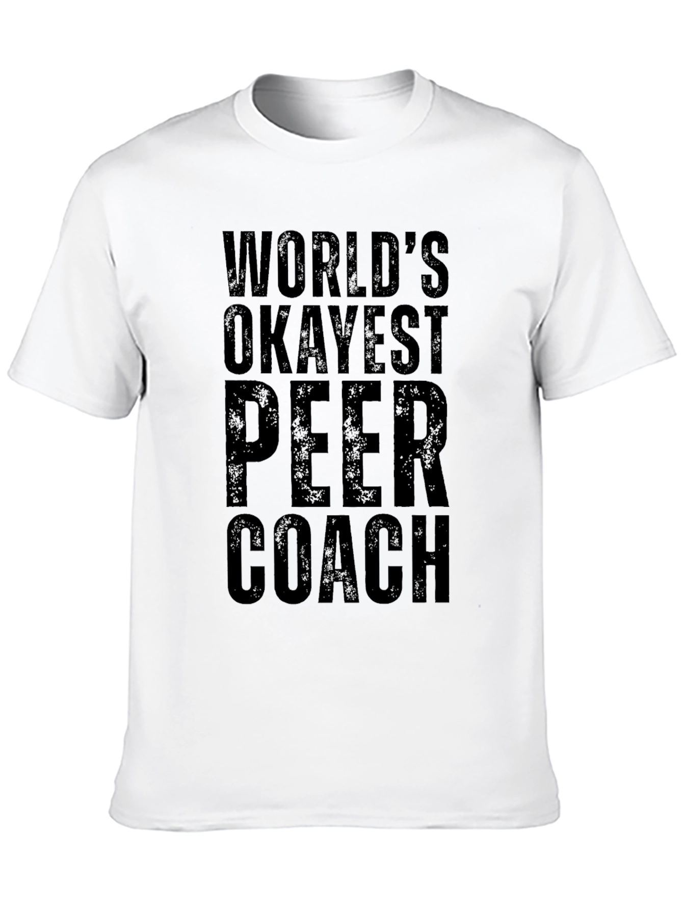 Black World's Okayest Peer Coach - Unisex T-Shirt view 10