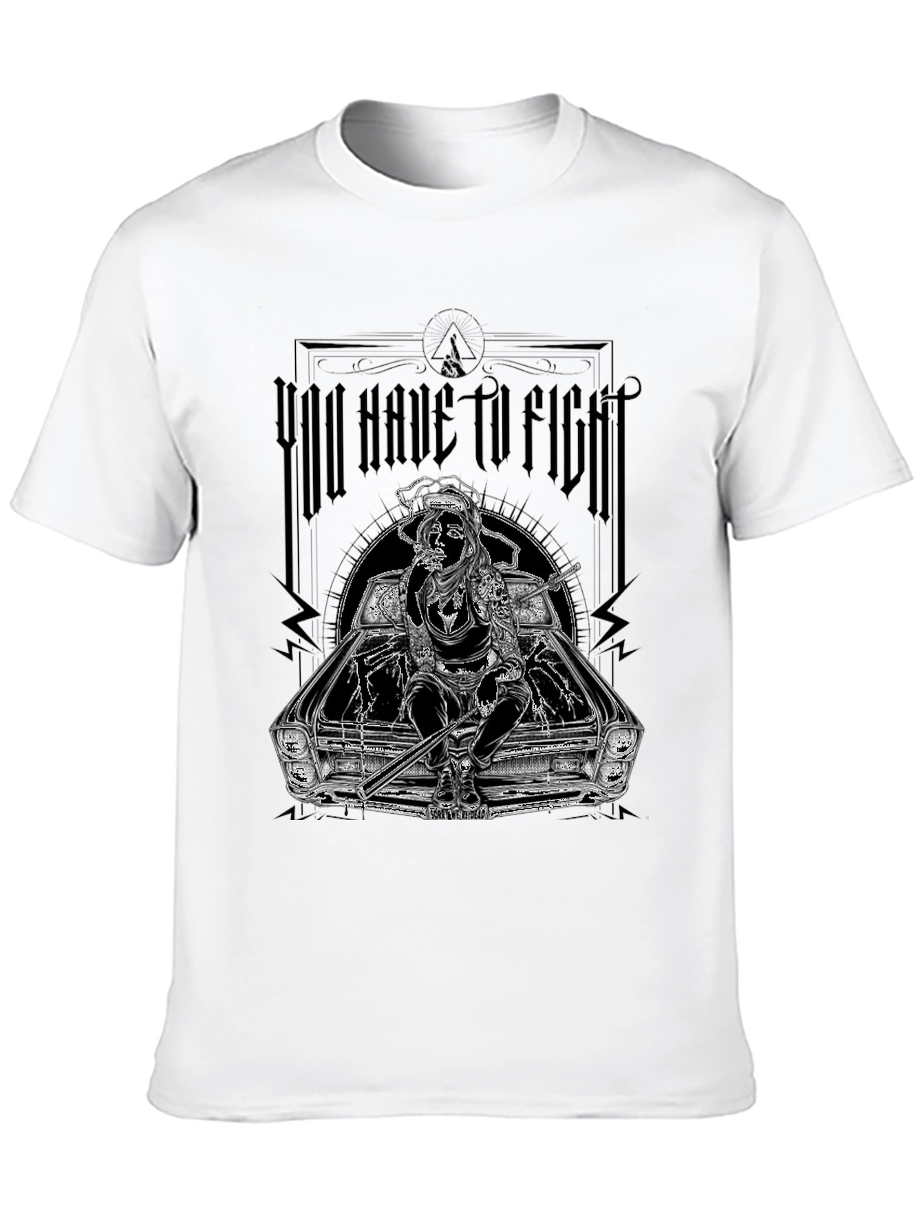 Black You Have To Fight Graphic Tee view 10