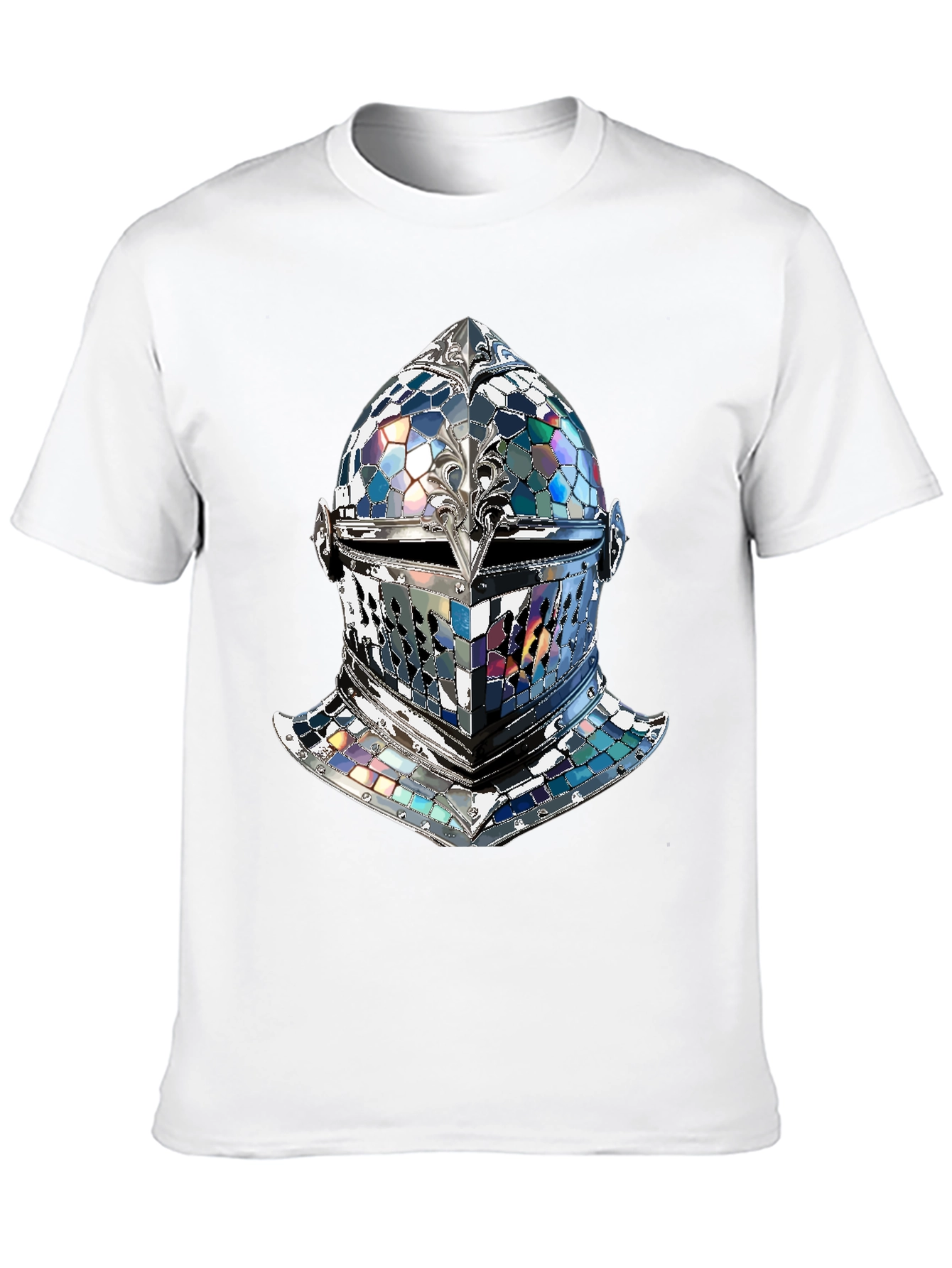 Black Knight Helmet Graphic Tee - Medieval Armor Design view 10