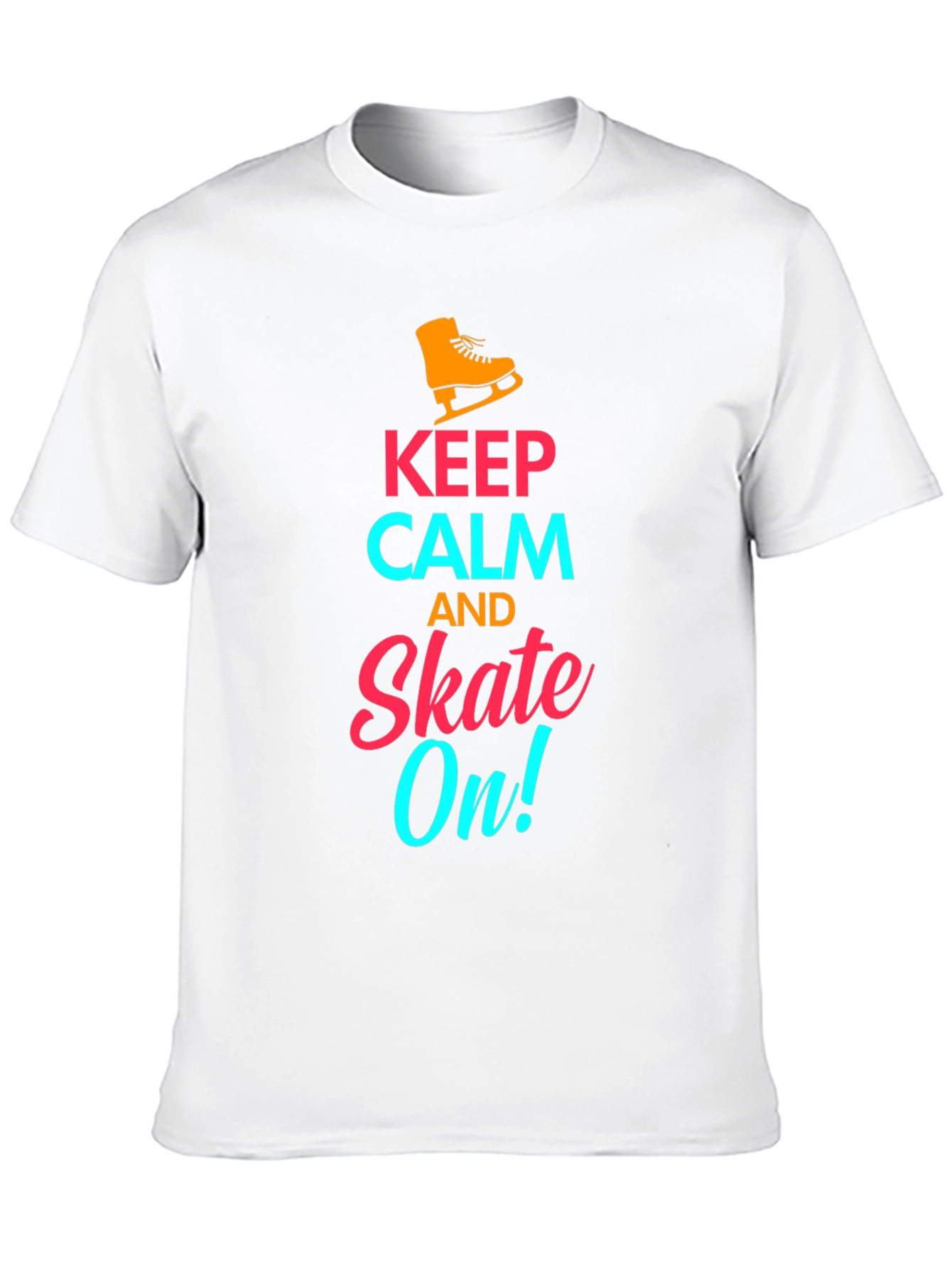 Black Keep Calm and Skate On! - Novelty T-Shirt view 10