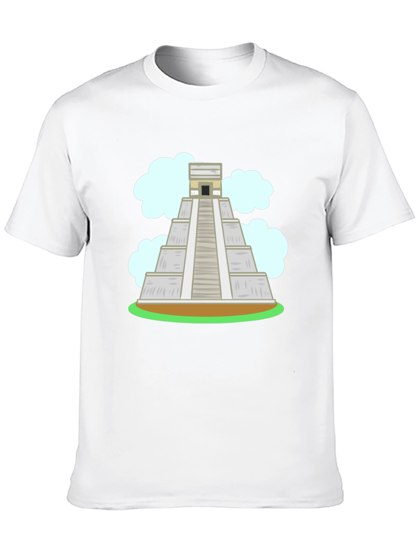 Black Mayan Pyramid Graphic Tee - Black Cotton T-Shirt view 10