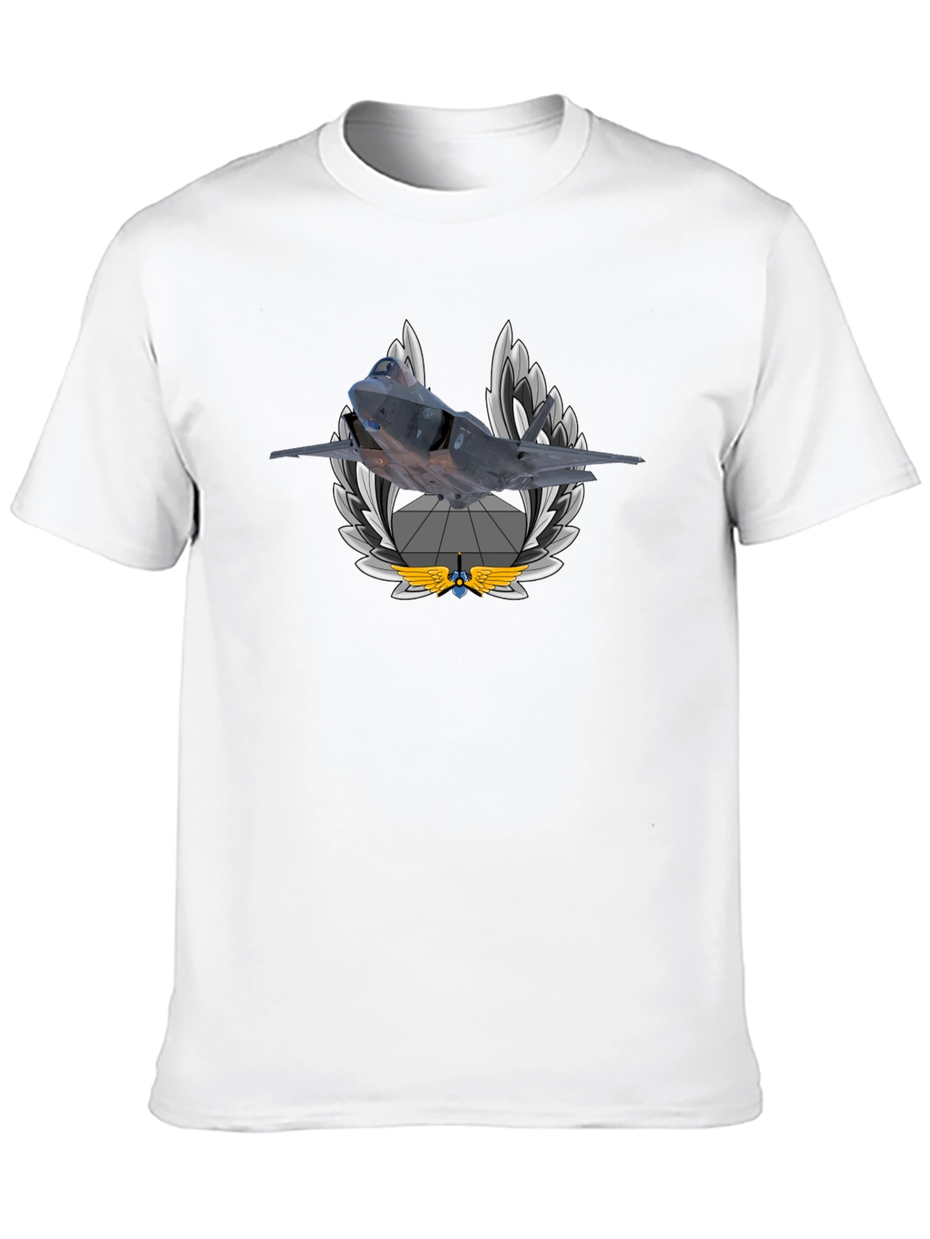 F-35 Fighter Jet Emblem Black T-Shirt - 10