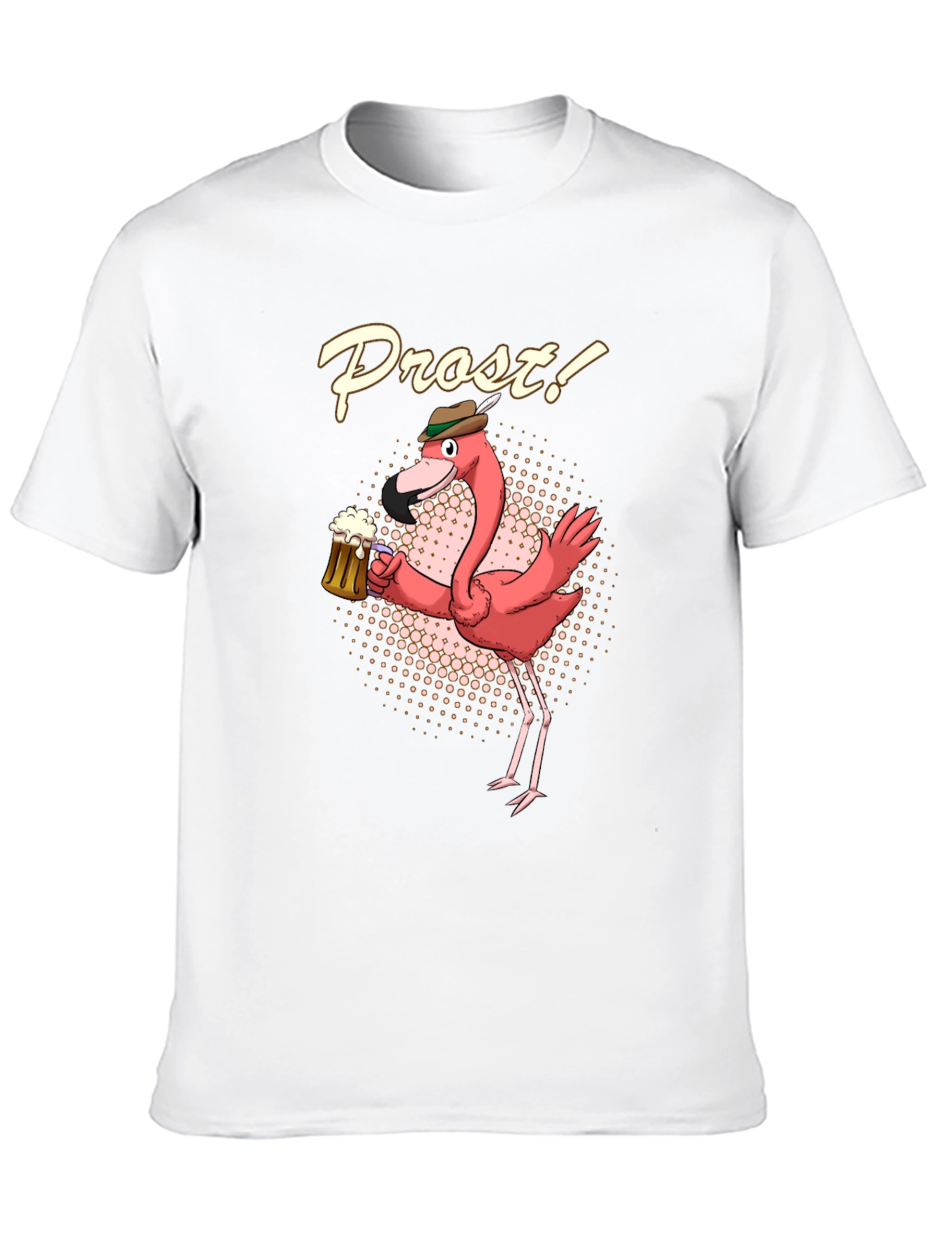 Black Funny Flamingo Prost Beer T-Shirt view 10