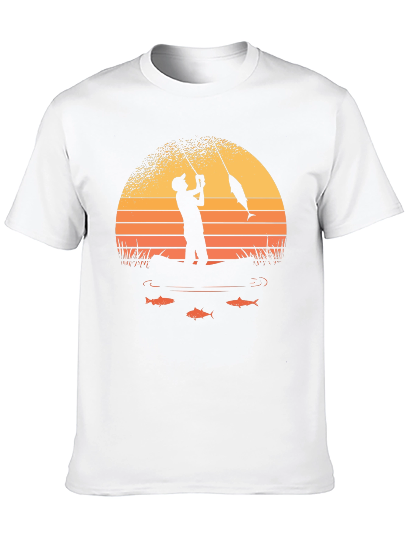 Black Fishing Sunset Graphic Tee view 10