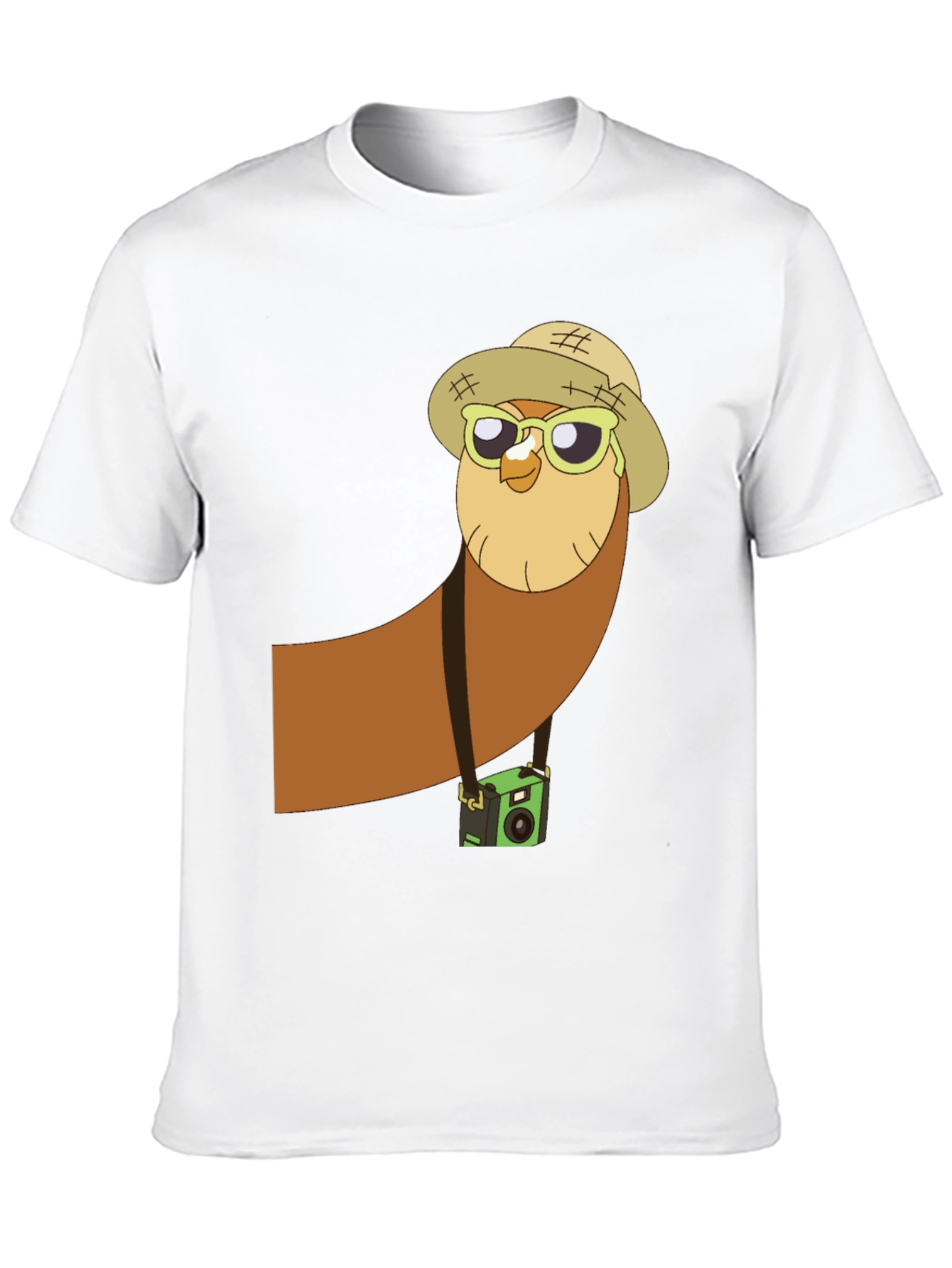 Black Owl Tourist Graphic Tee - Black Cotton T-Shirt view 10