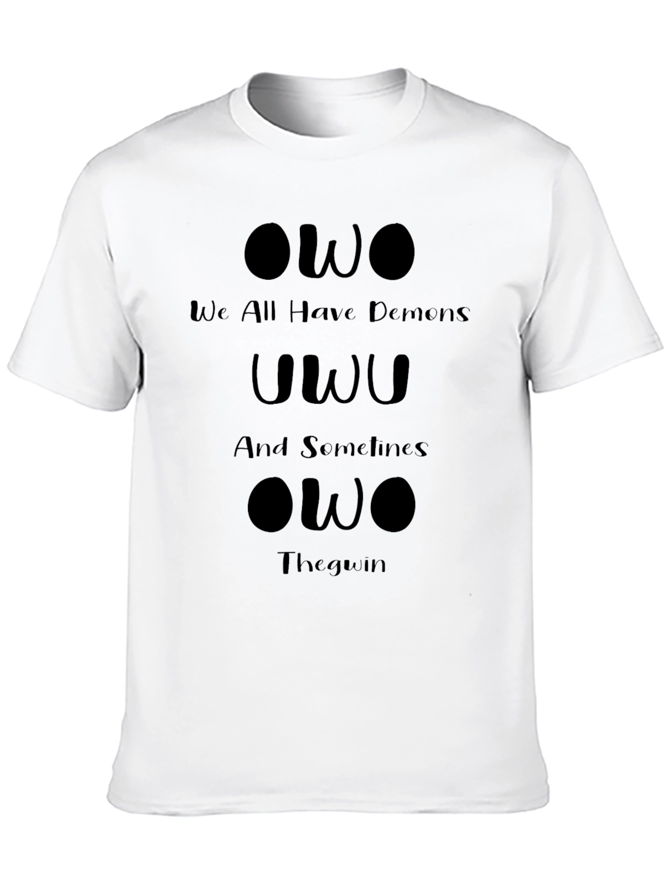Black Owo UwU Demons T-Shirt - Soft Cotton Blend view 10