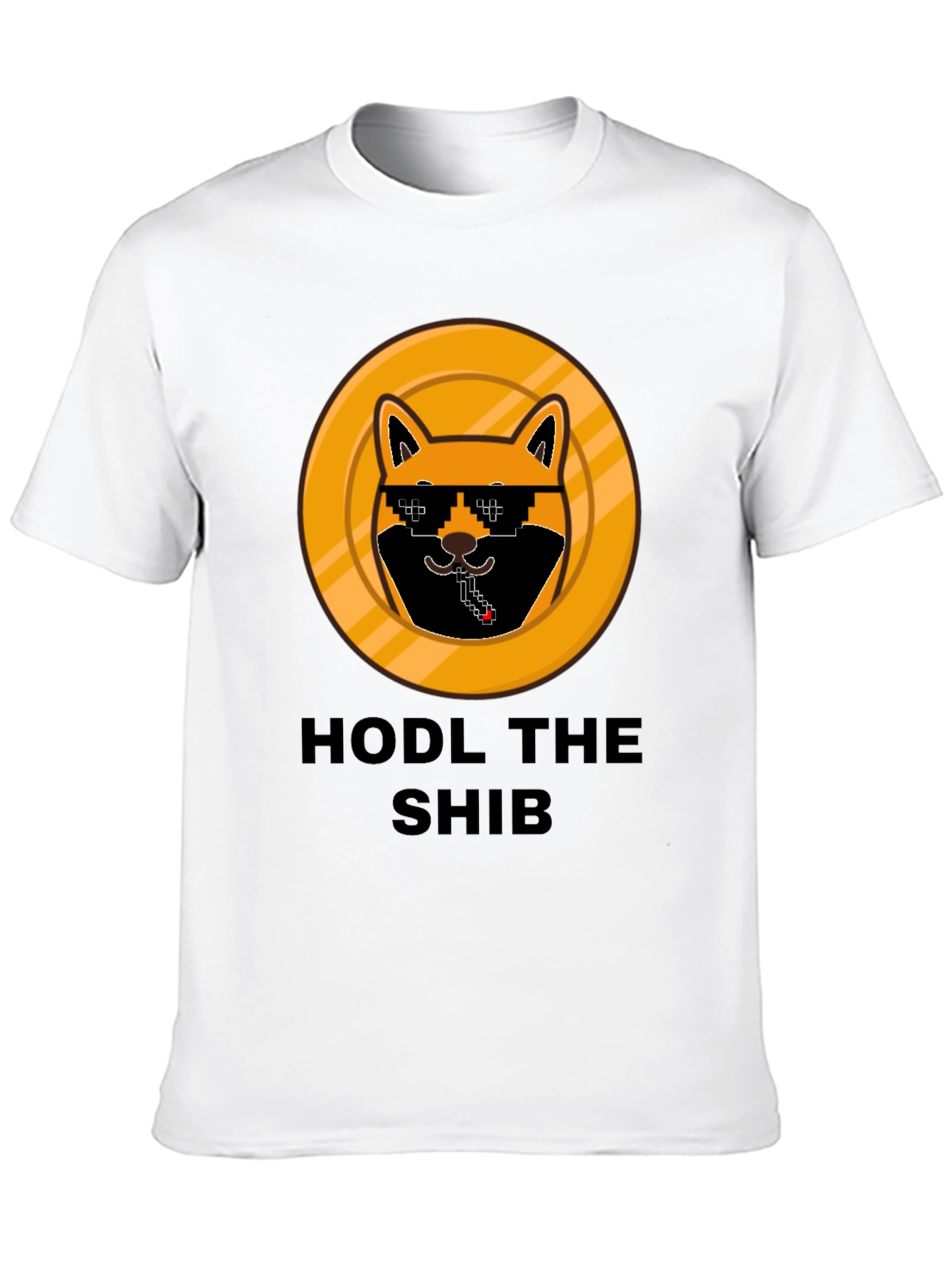 Black HODL THE SHIB Crypto T-Shirt - Black view 10