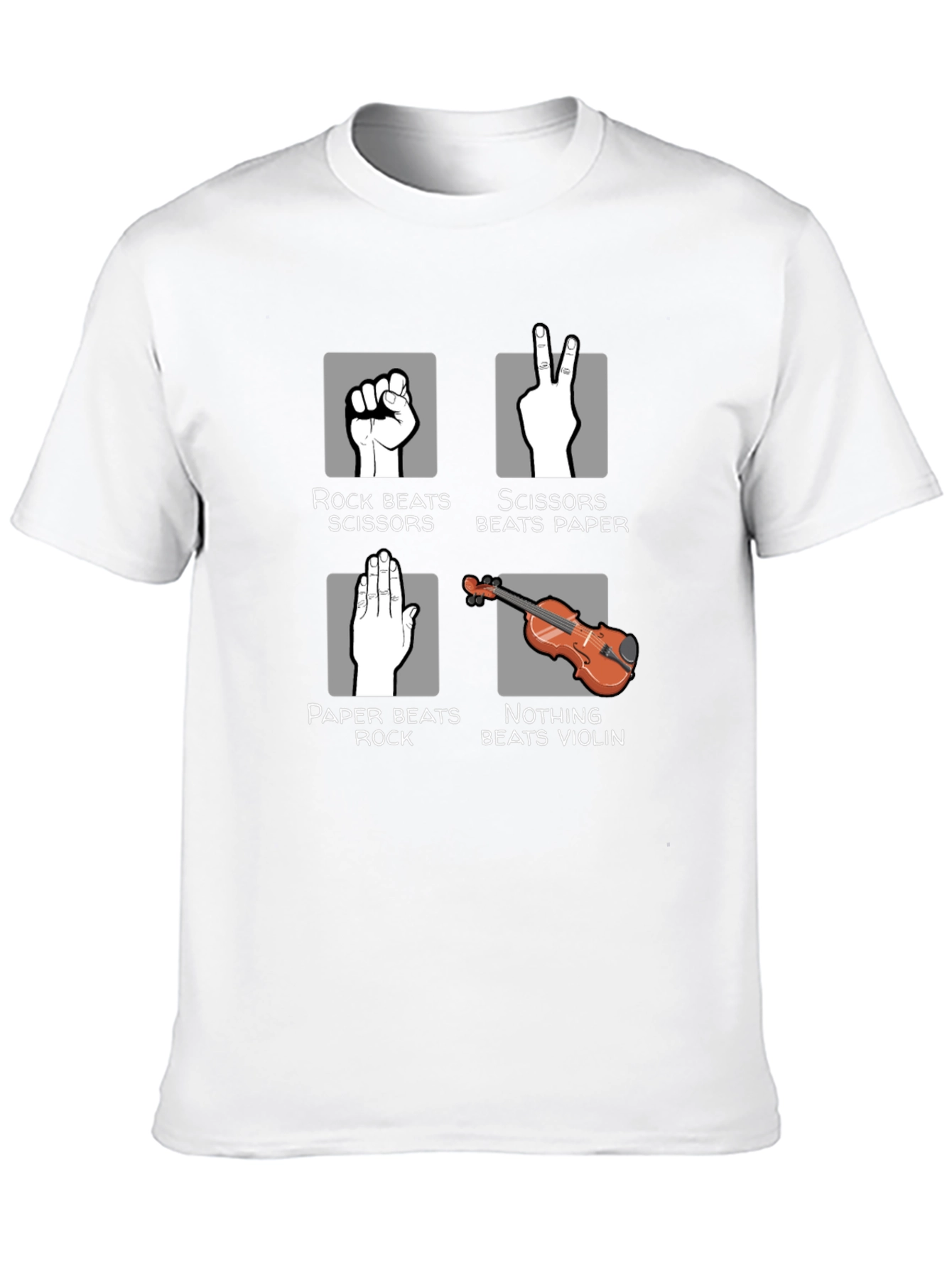 Black Rock Paper Scissors Violin Graphic Tee view 10