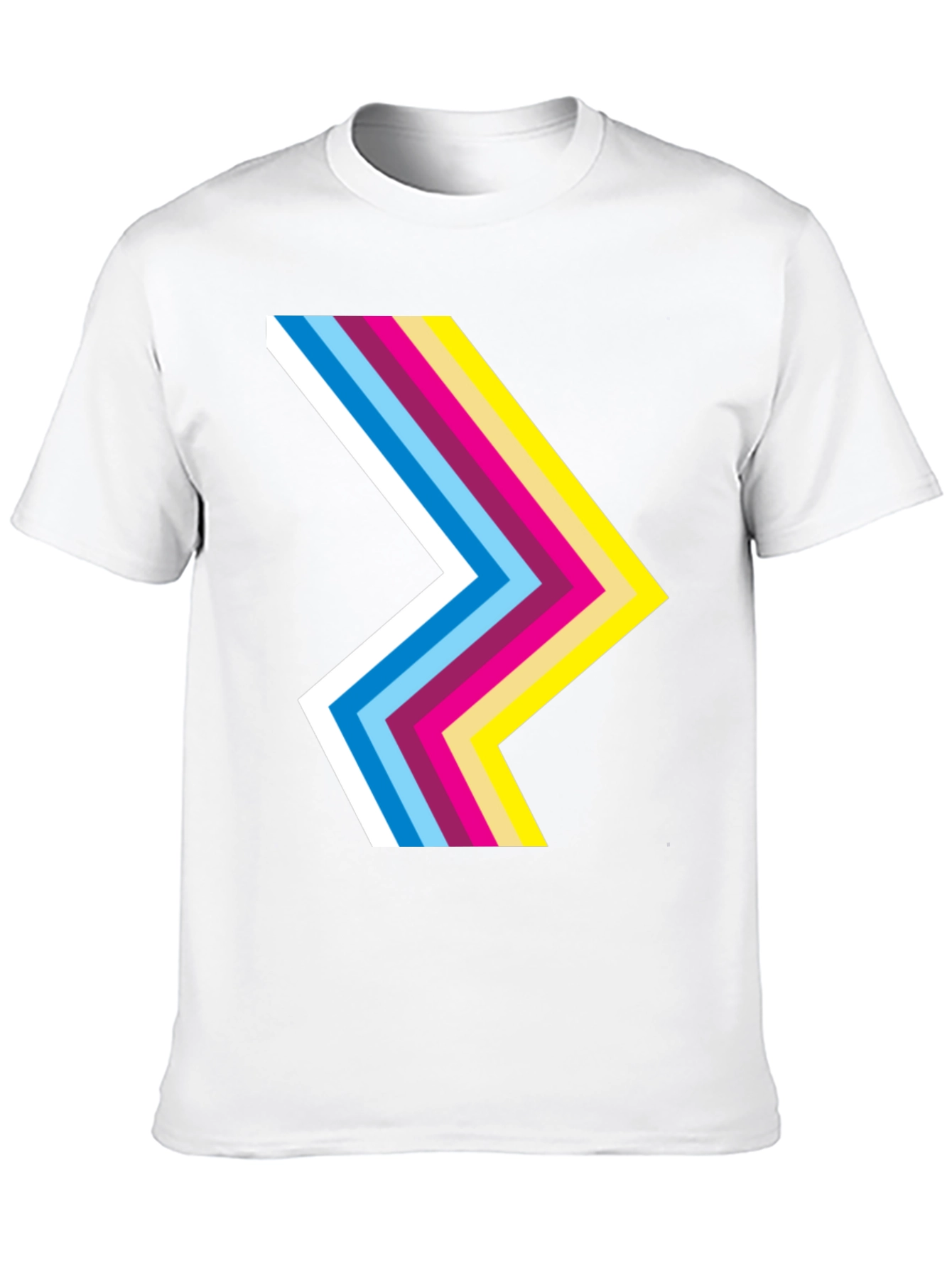 Black Retro Chevron Black T-Shirt - Stylish Graphic Tee view 10