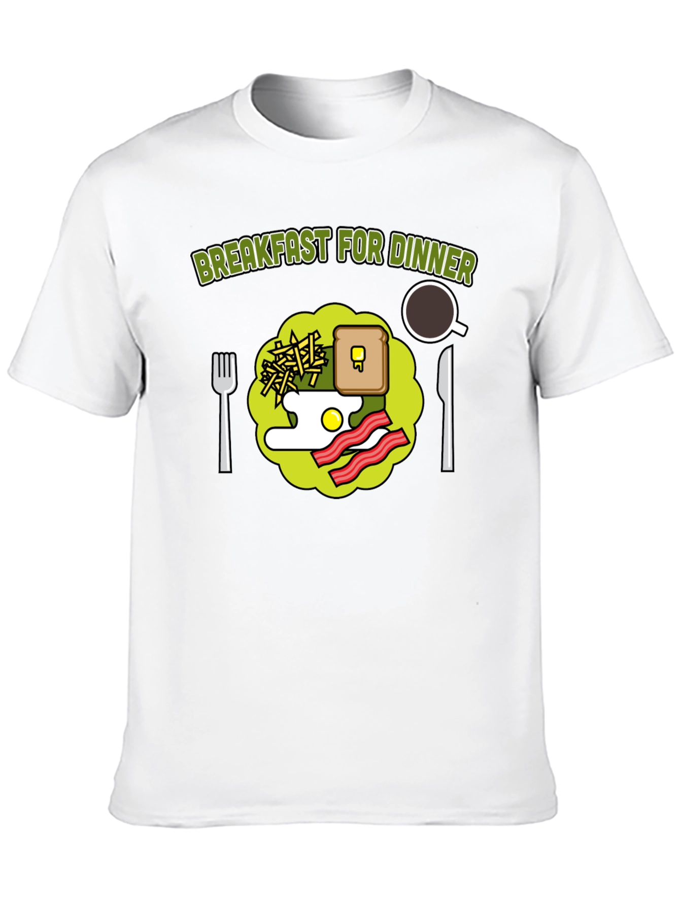 Black Breakfast for Dinner Graphic Tee view 10