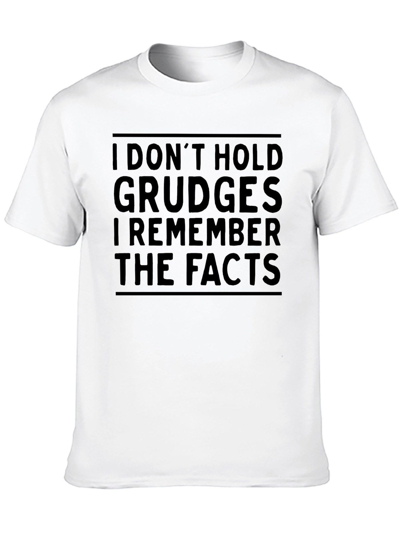 Black I Don't Hold Grudges Men's Black T-Shirt view 10