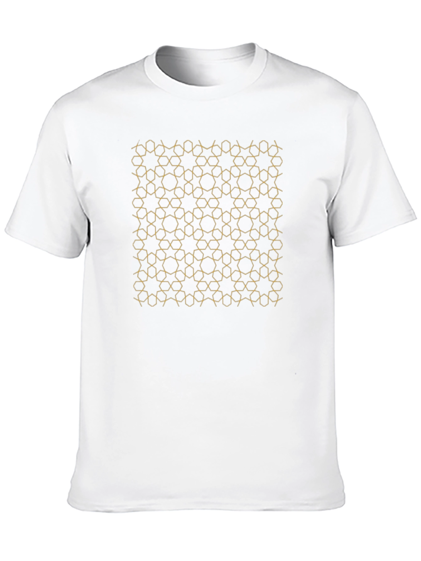 Black Geometric Pattern Black T-Shirt view 10