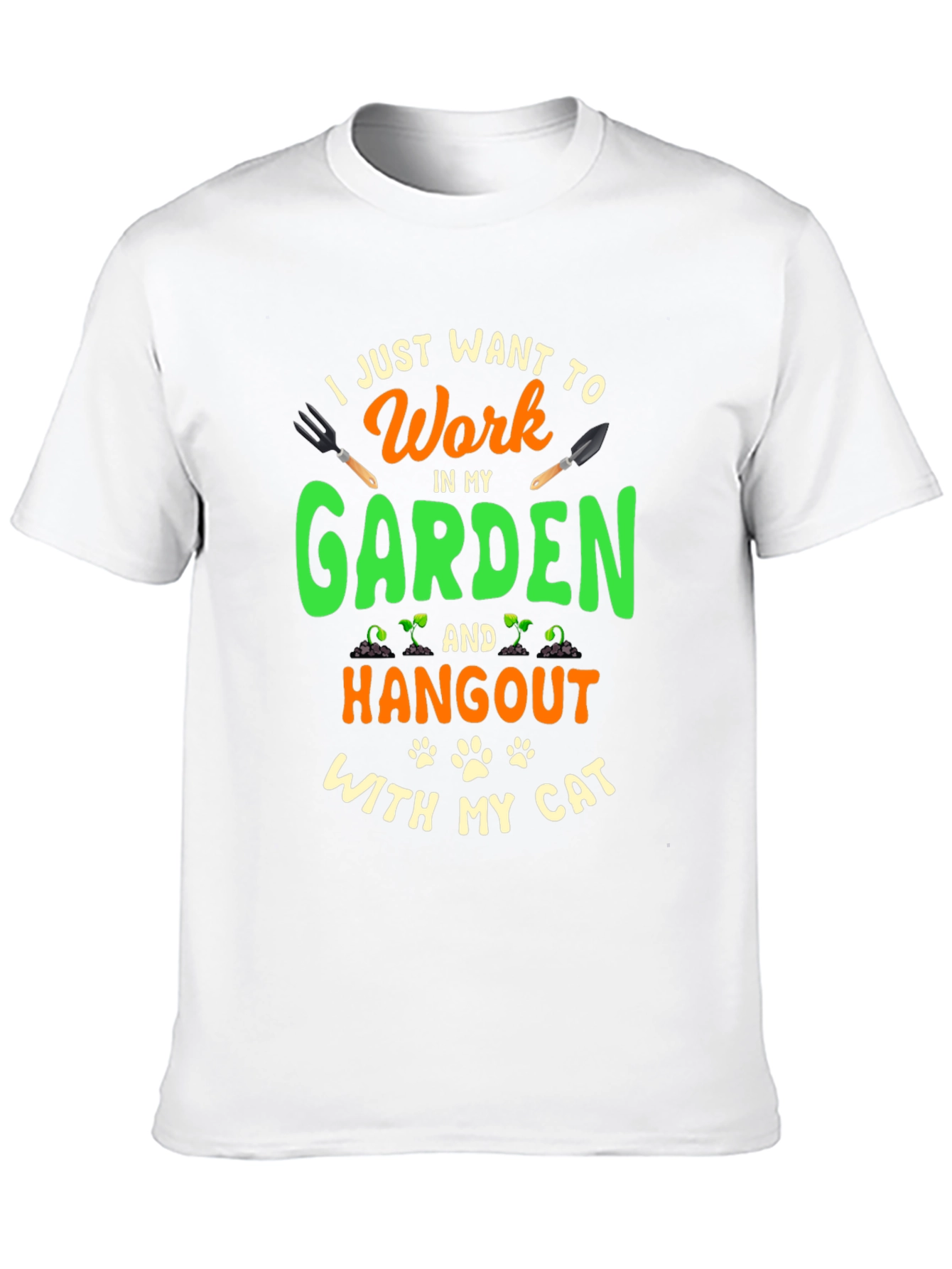 Black I Just Want To Work In My Garden T-Shirt view 10