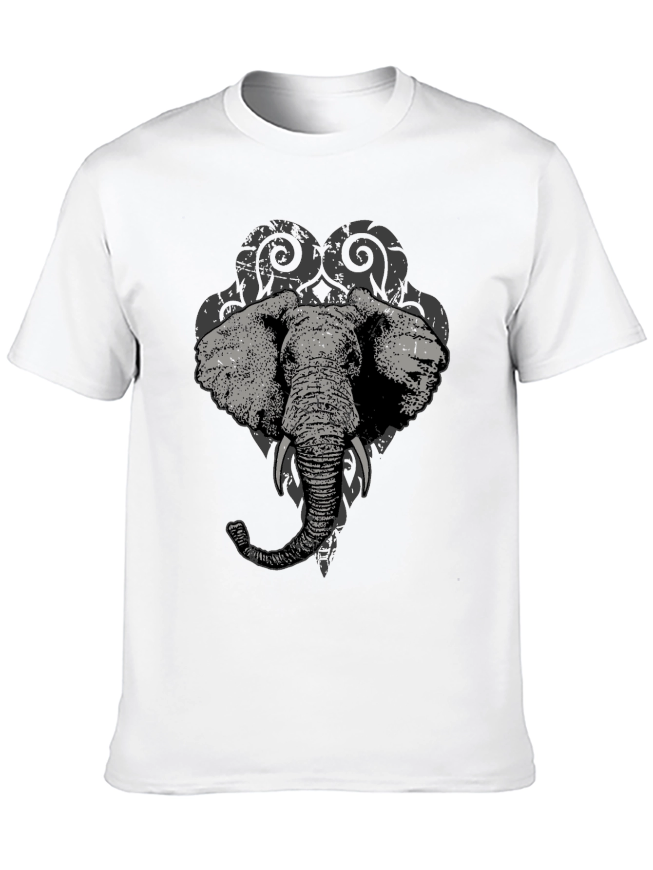 Black Elephant Graphic Black T-Shirt view 10
