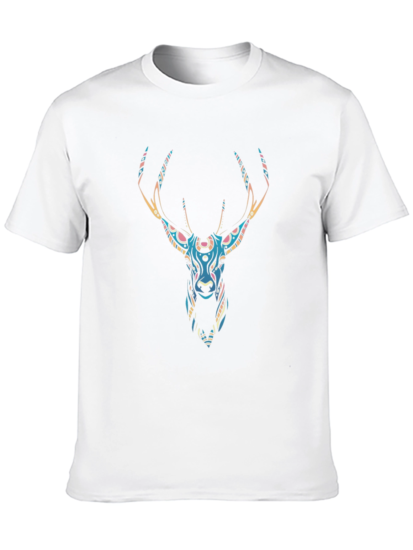 Black Stylish Deer Graphic Black T-Shirt view 10