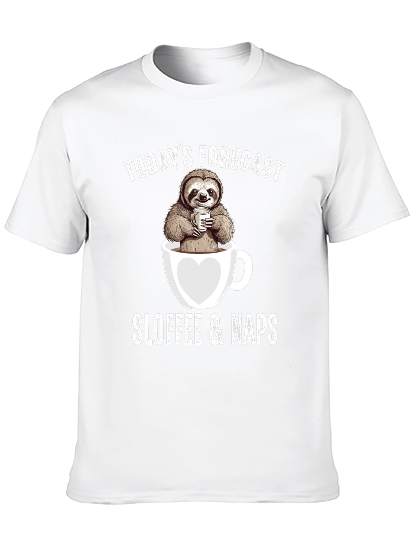 Black Sloth Coffee Nap Forecast T-Shirt view 10
