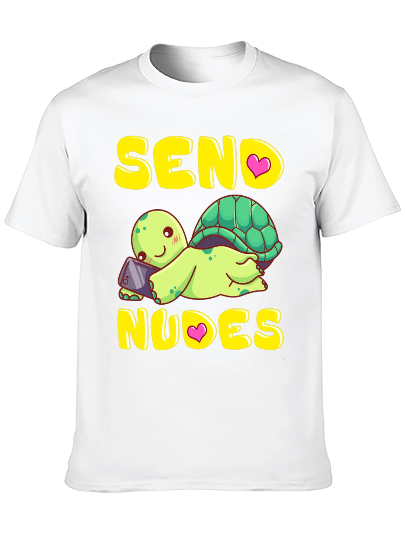 Black Send Nudes Turtle T-Shirt Funny Graphic Tee view 10