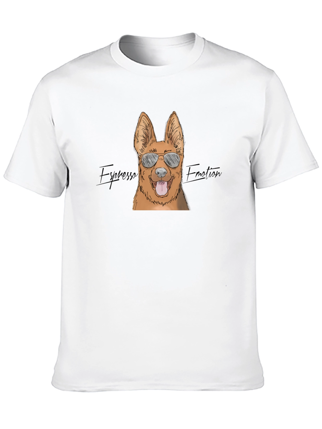 Black Cool Dog T-Shirt - Espresso Emotion Graphic Tee view 10