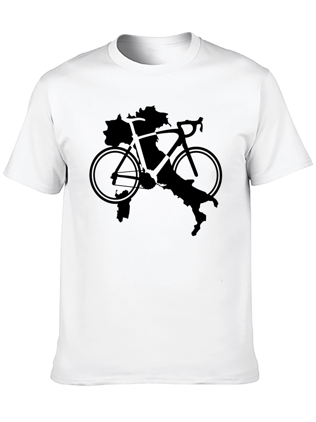 Black Italy Bike Silhouette T-Shirt view 10
